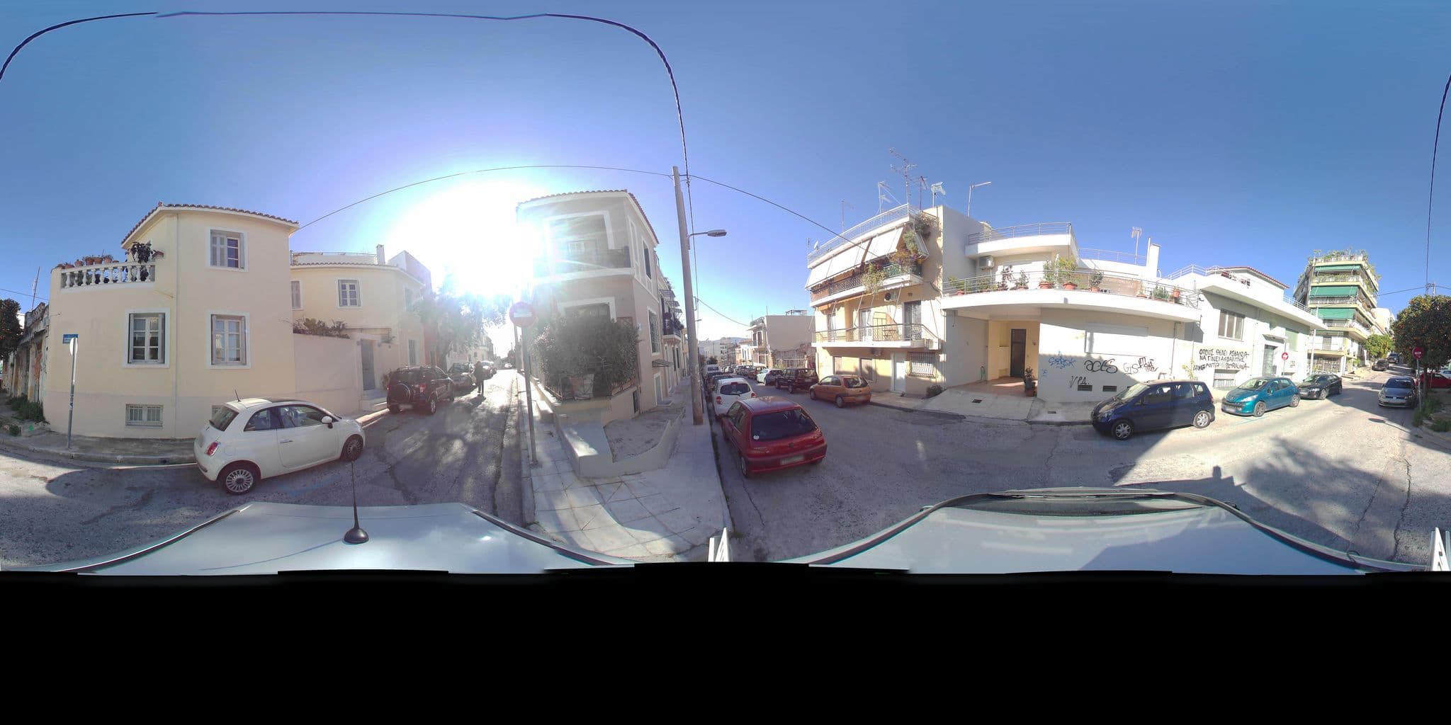 Street view near Cosmote Hotel, Athens — © zaf3kala (CC BY-SA · Mapillary)