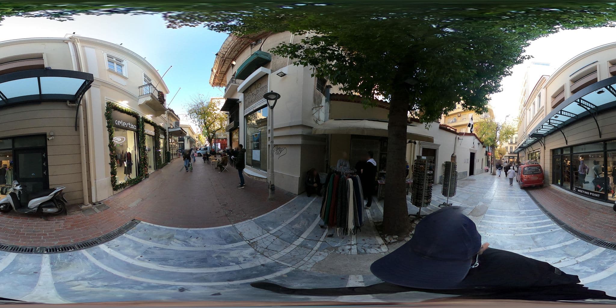 Street view near Athens City Center Apartments, Athens — © costasl (CC BY-SA · Mapillary)