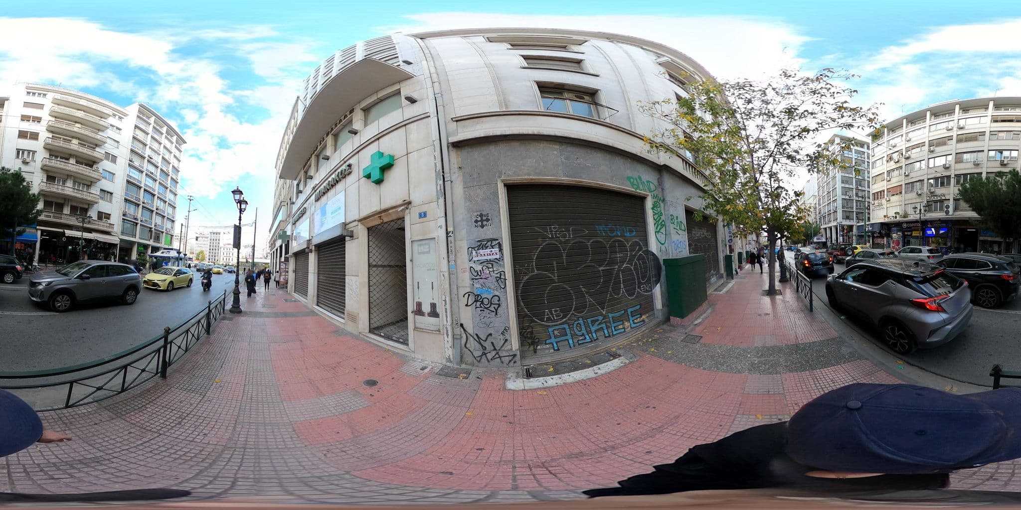 Street view near Ξενοδοχείο Ίλιον, Athens — © costasl (CC BY-SA · Mapillary)