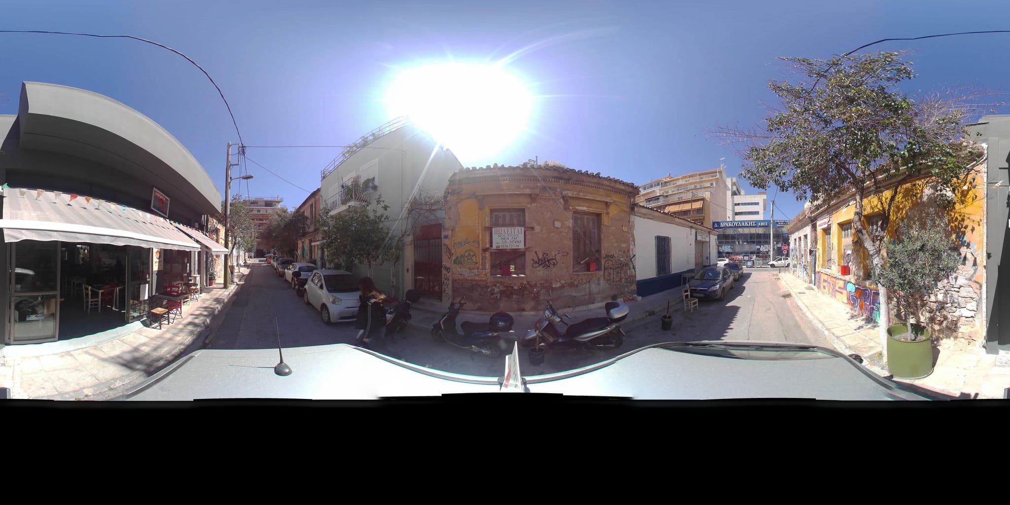 Street view near Photostory Art Studio, Athens — © zaf3kala (CC BY-SA · Mapillary)