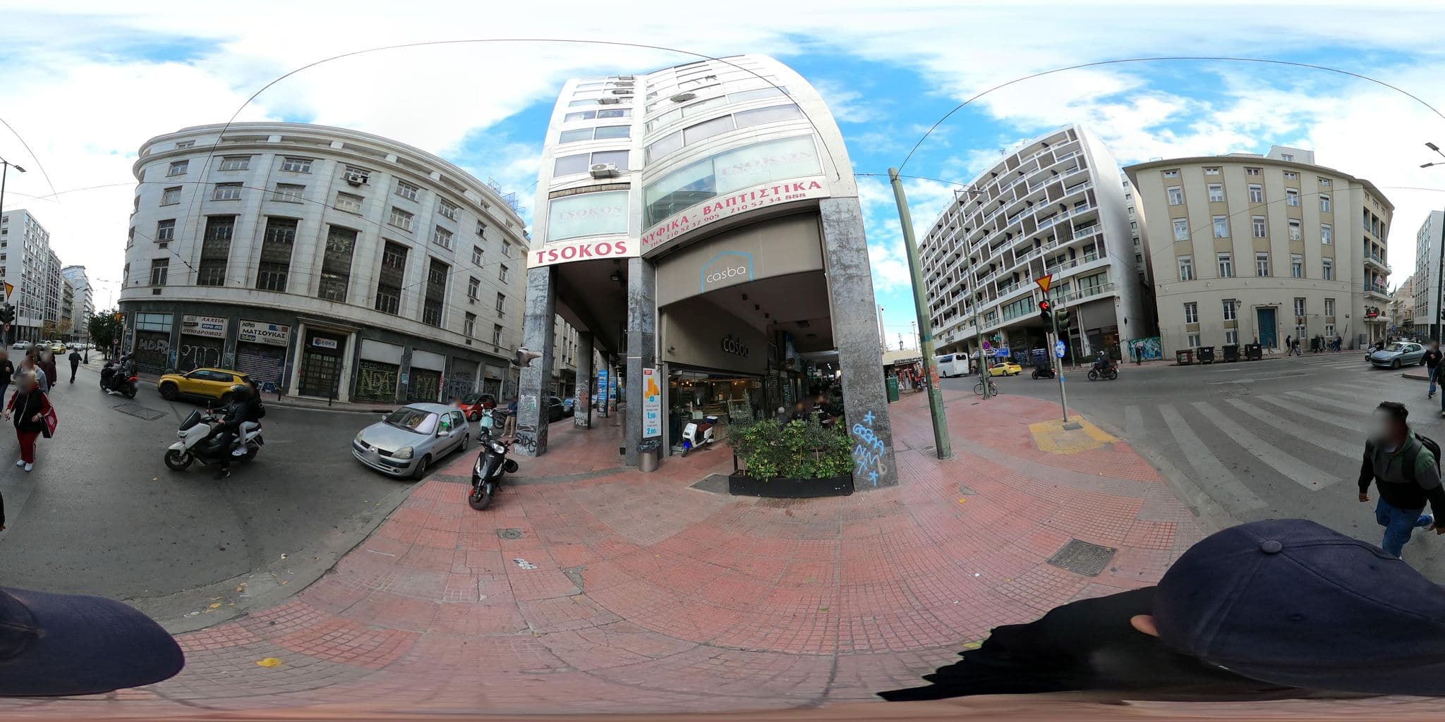 Street view near Luwian Athens Boutique Hotel, Athens — © costasl (CC BY-SA · Mapillary)