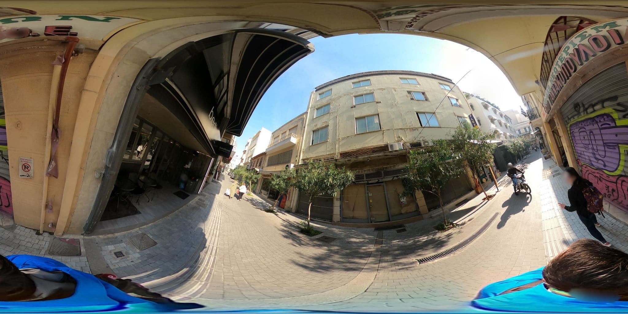 Street view near Bedbox, Athens — © thompsondt (CC BY-SA · Mapillary)