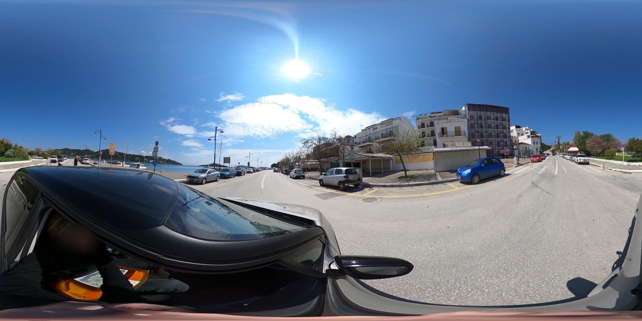 Street view near San Remo Hotel Skiathos, Skiáthos — © VMConsulting (CC BY-SA · Mapillary)