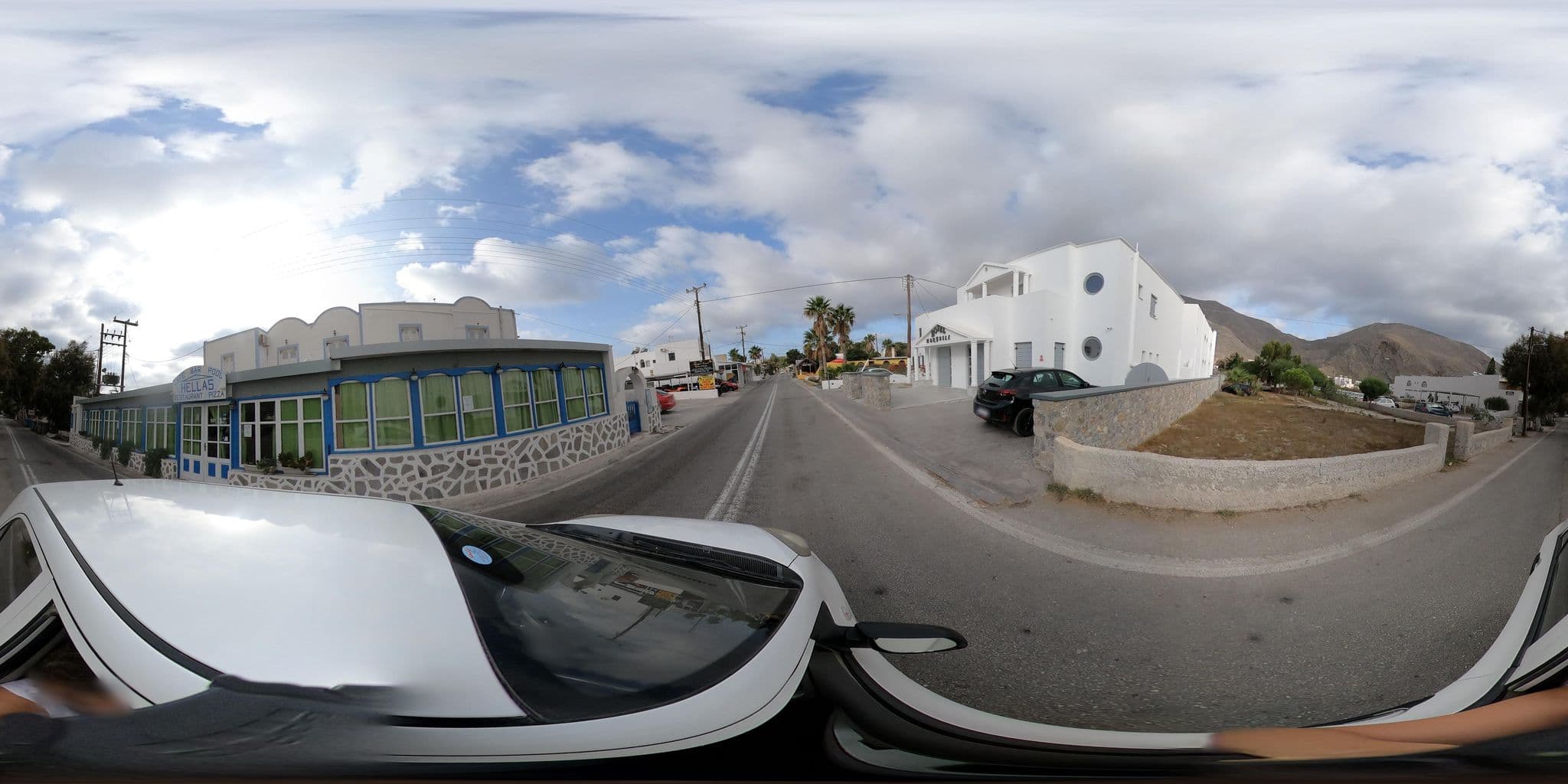 Street view near Mary Bill Hotel, Emporeío — © efikour (CC BY-SA · Mapillary)