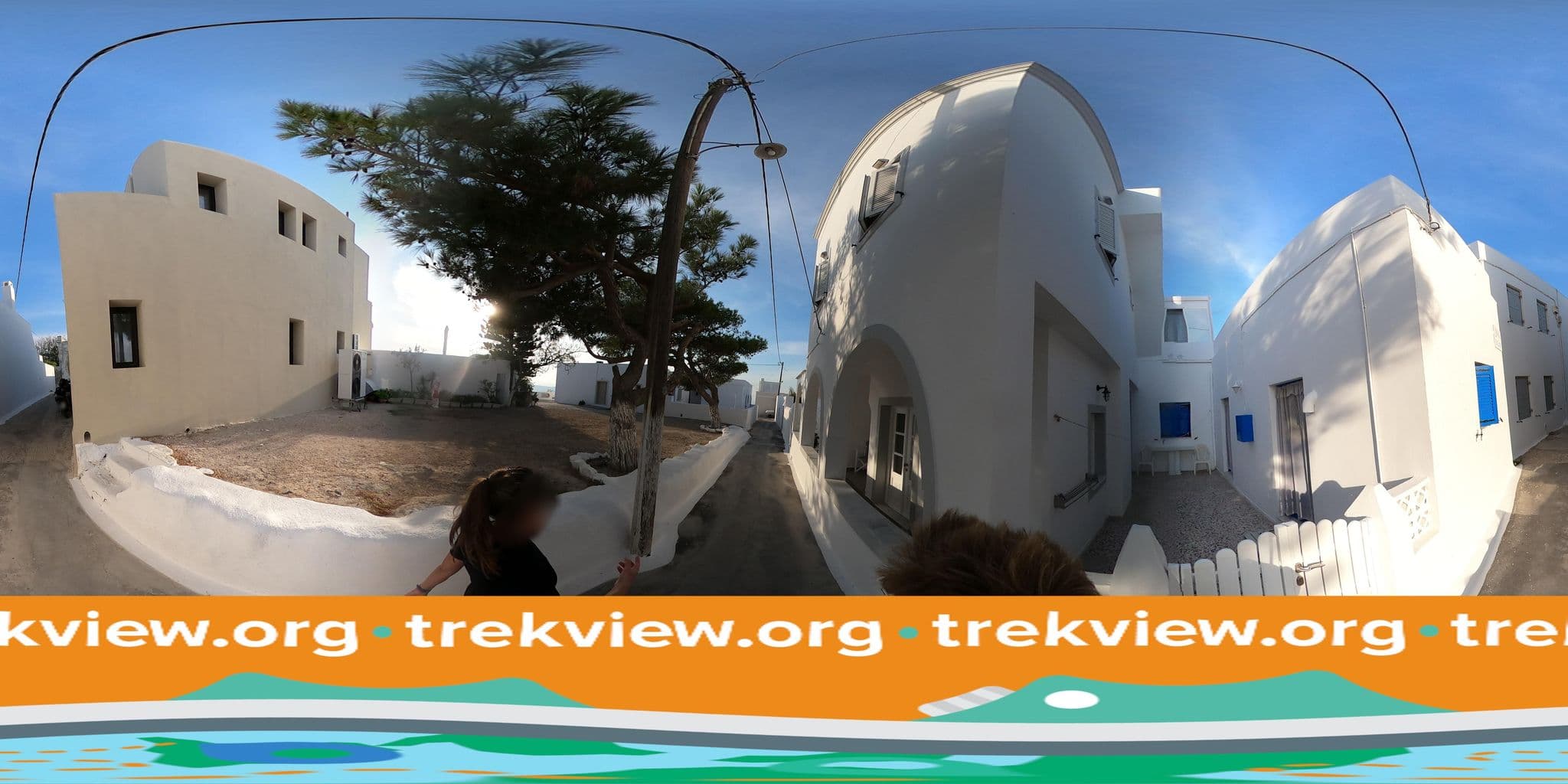 Street view near Casa Bianca Imerovigli, Firá — © trekviewed (CC BY-SA · Mapillary)
