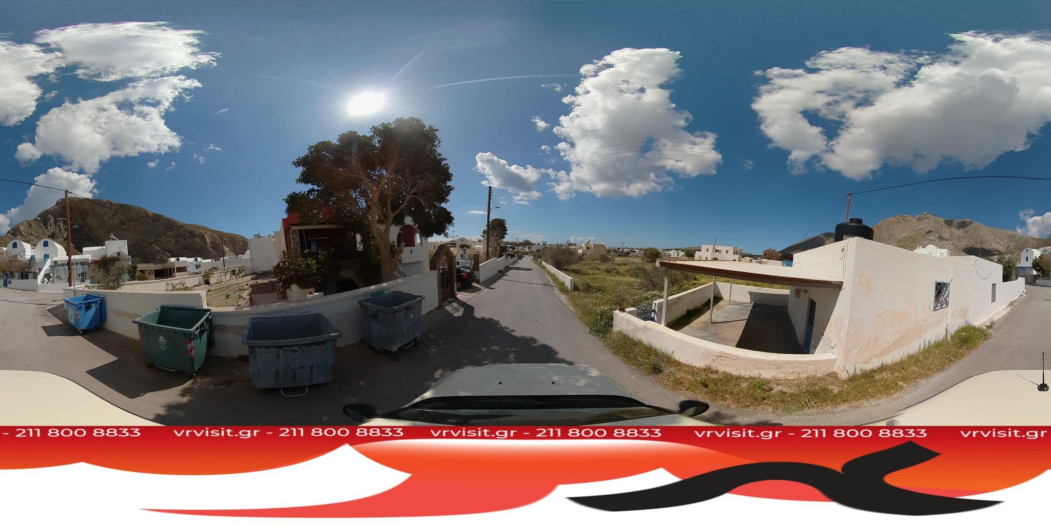Street view near Ancient Thira Studios Hotel Perissa, Emporeío — © VRvisit (CC BY-SA · Mapillary)