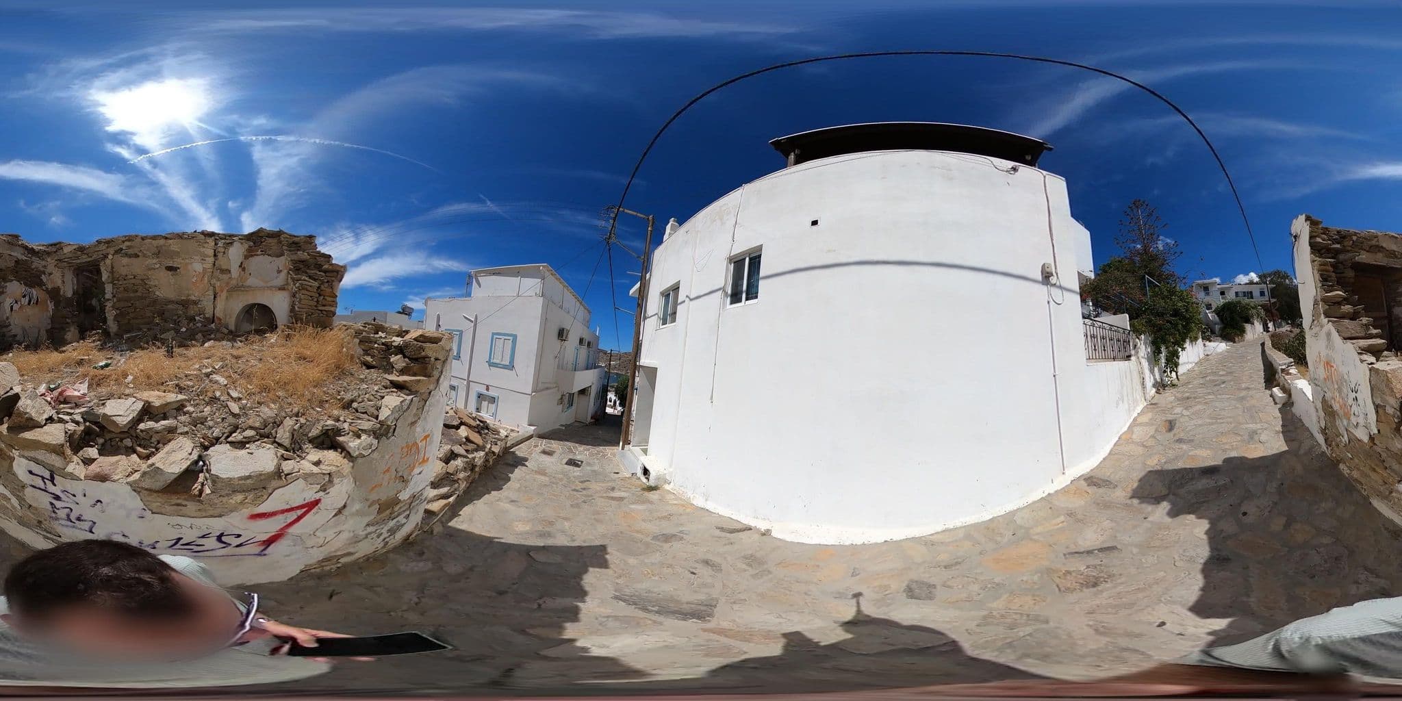 Street view near Grandma Vasiliki Rooms To Let, Íos — © supco_survey (CC BY-SA · Mapillary)