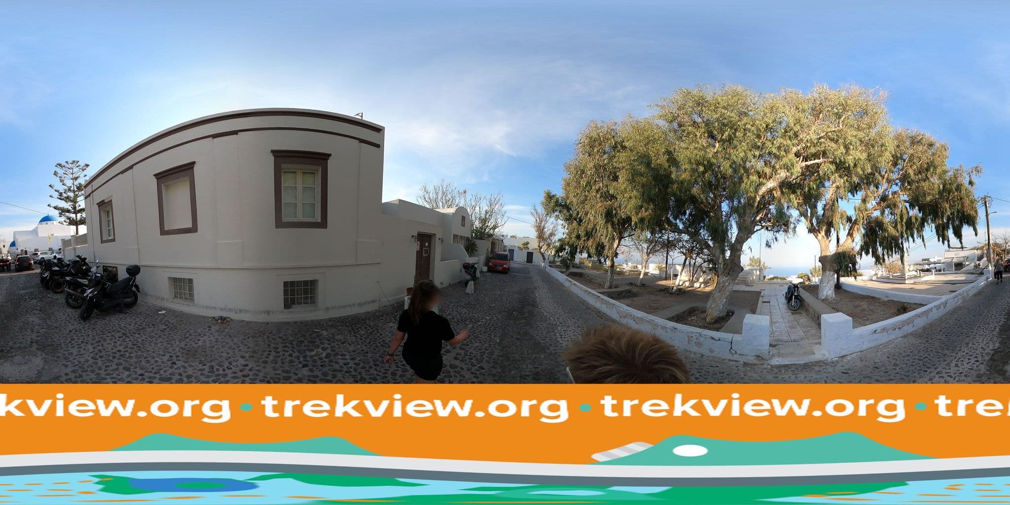 Street view near Andromeda Hotel Thira, Firá — © trekviewed (CC BY-SA · Mapillary)