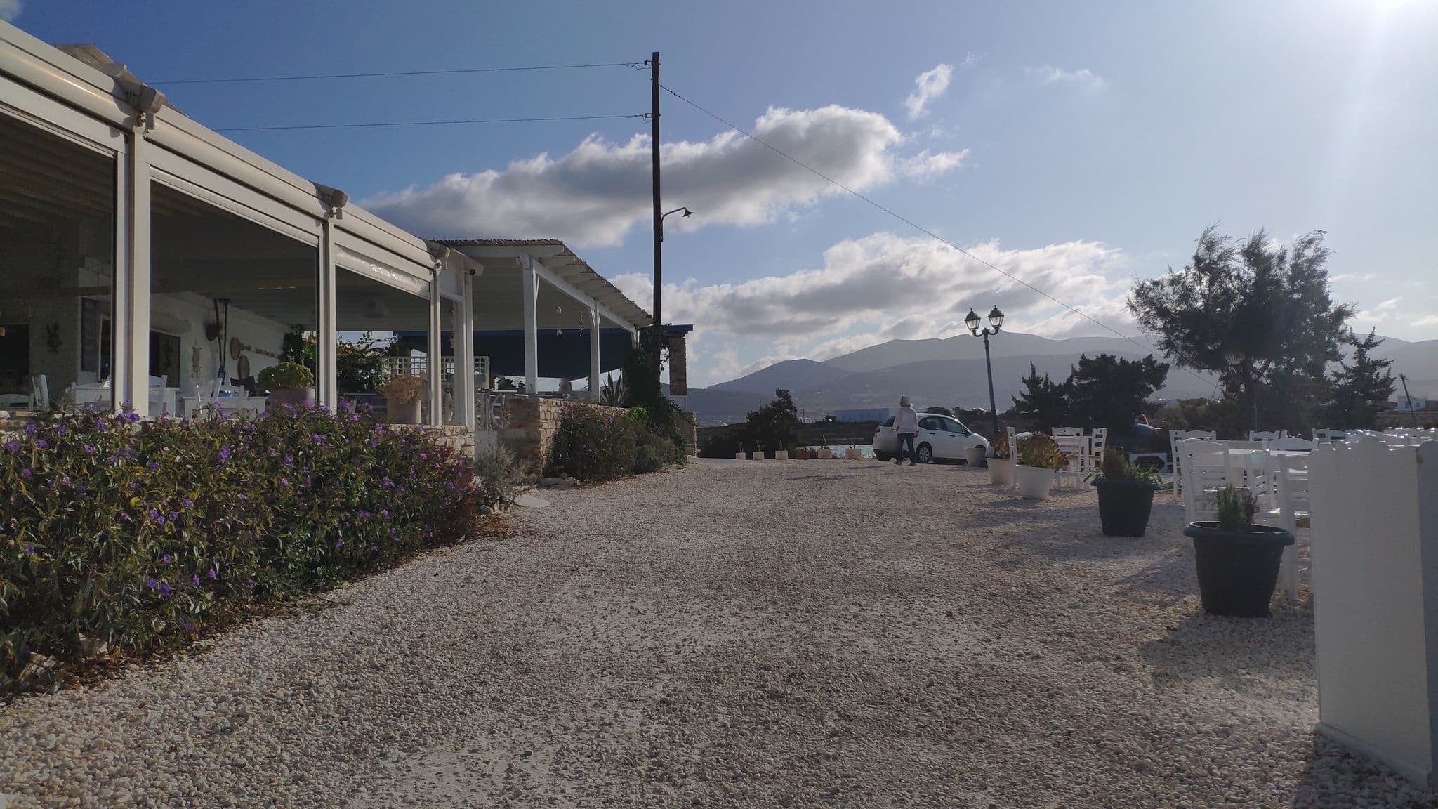 Street view near Sunday Hotel Antiparos Town, Páros — © pppetros (CC BY-SA · Mapillary)