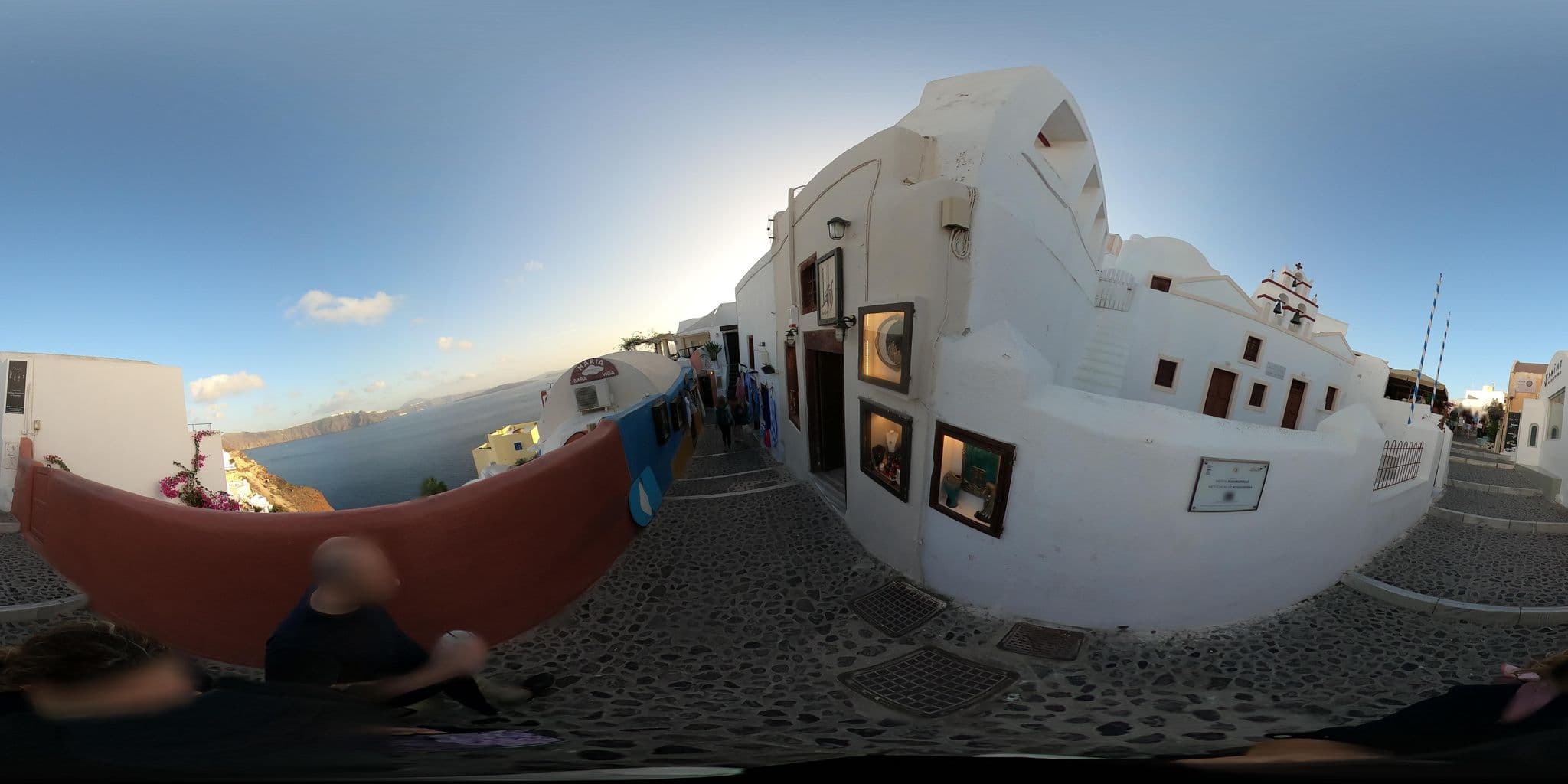 Street view near Greek Paradise, Oía — © efikour (CC BY-SA · Mapillary)