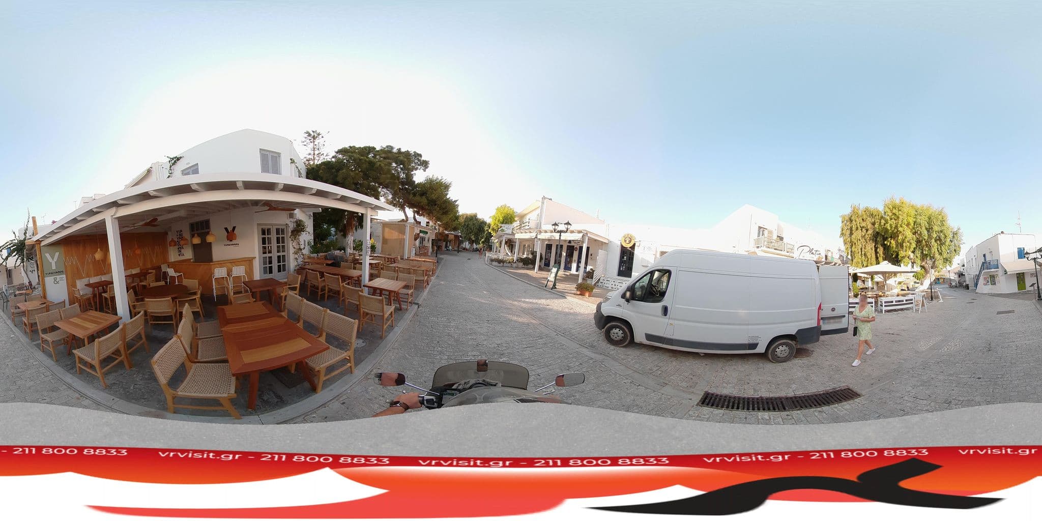 Street view near Hotel Aliprantis Naoussa, Páros — © VRvisit (CC BY-SA · Mapillary)