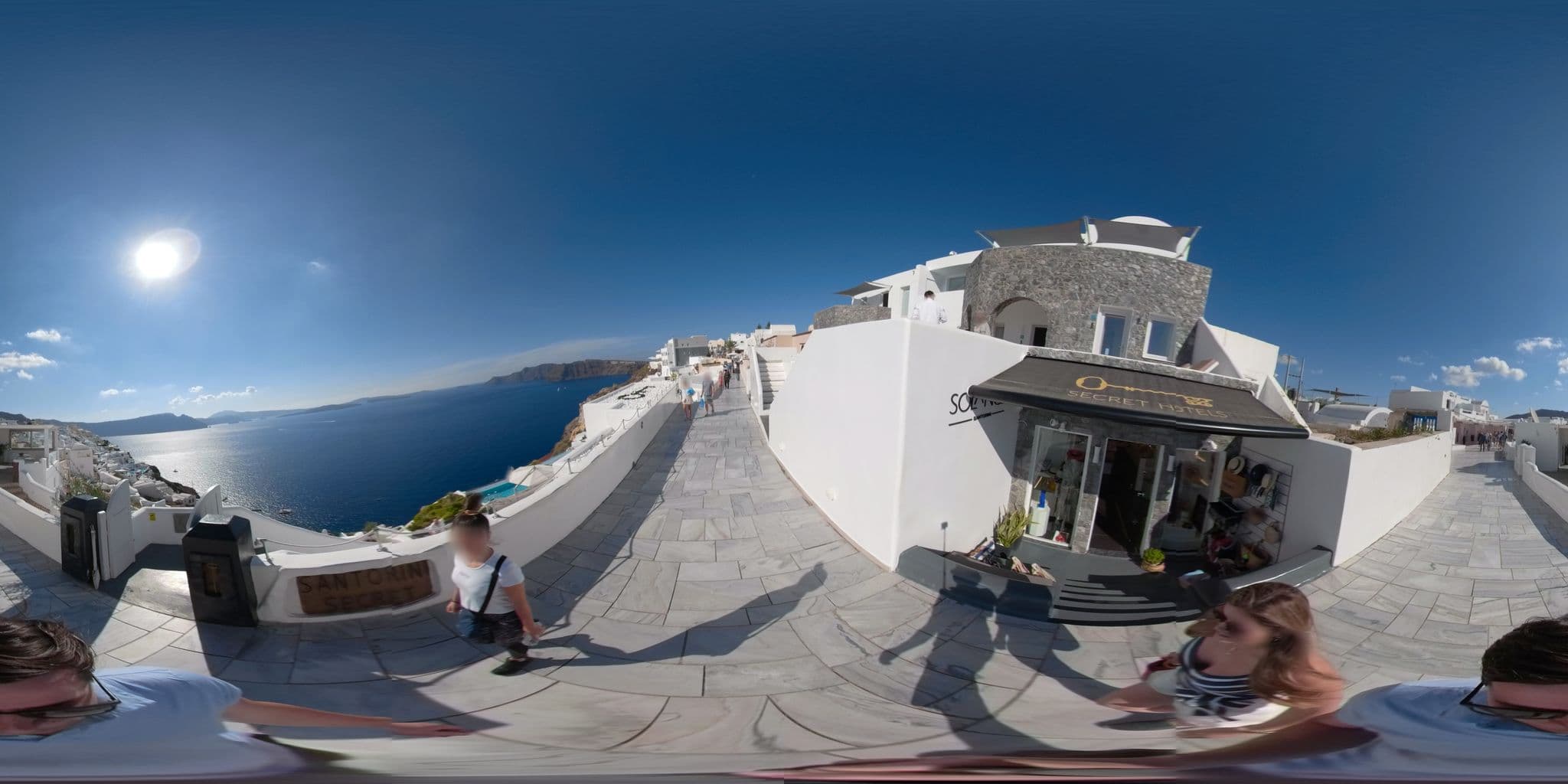 Street view near Villa Katikies, Oía — © cookry (CC BY-SA · Mapillary)