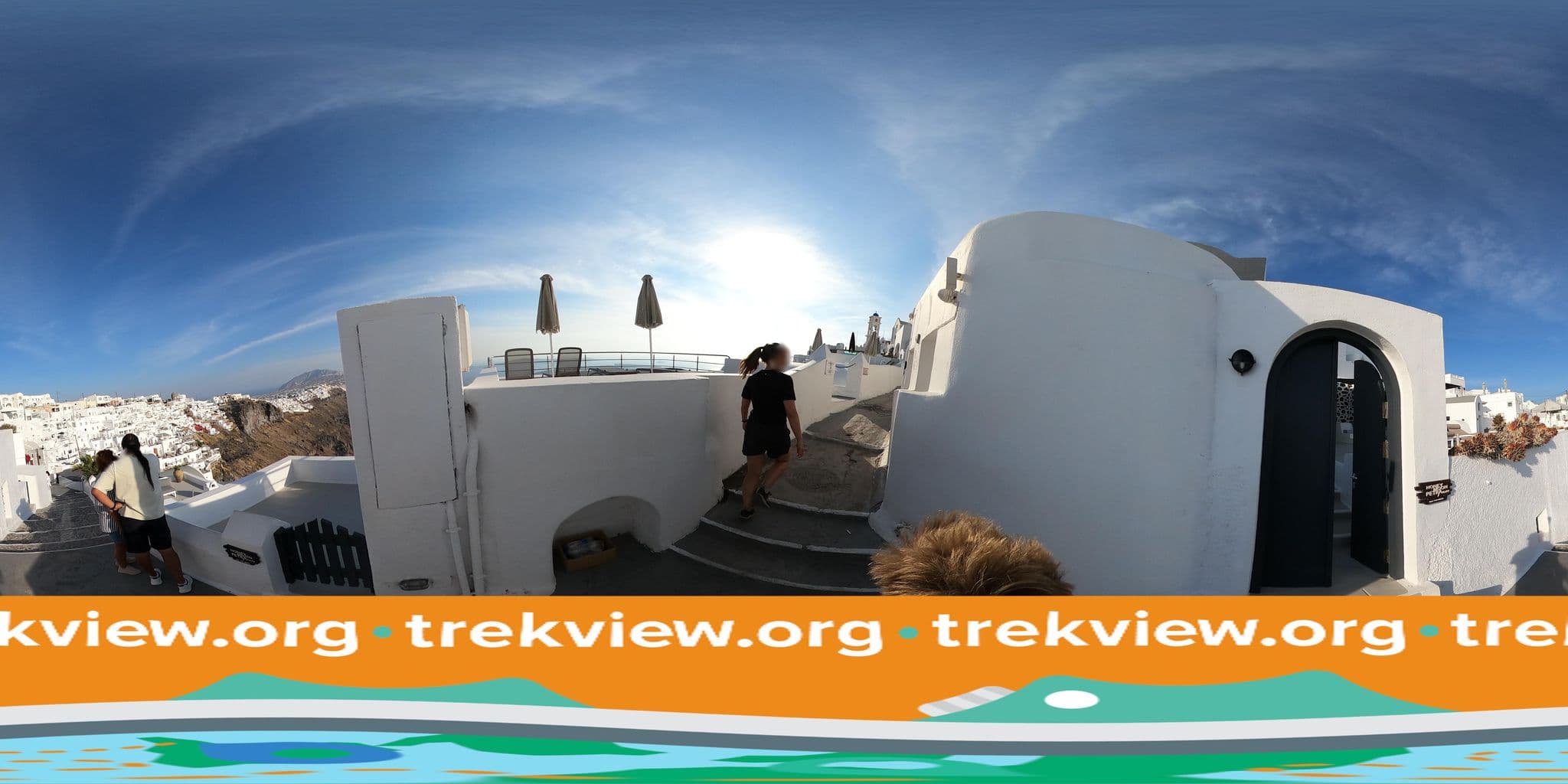 Street view near Ethereum Luxury Cave, Firá — © trekviewed (CC BY-SA · Mapillary)