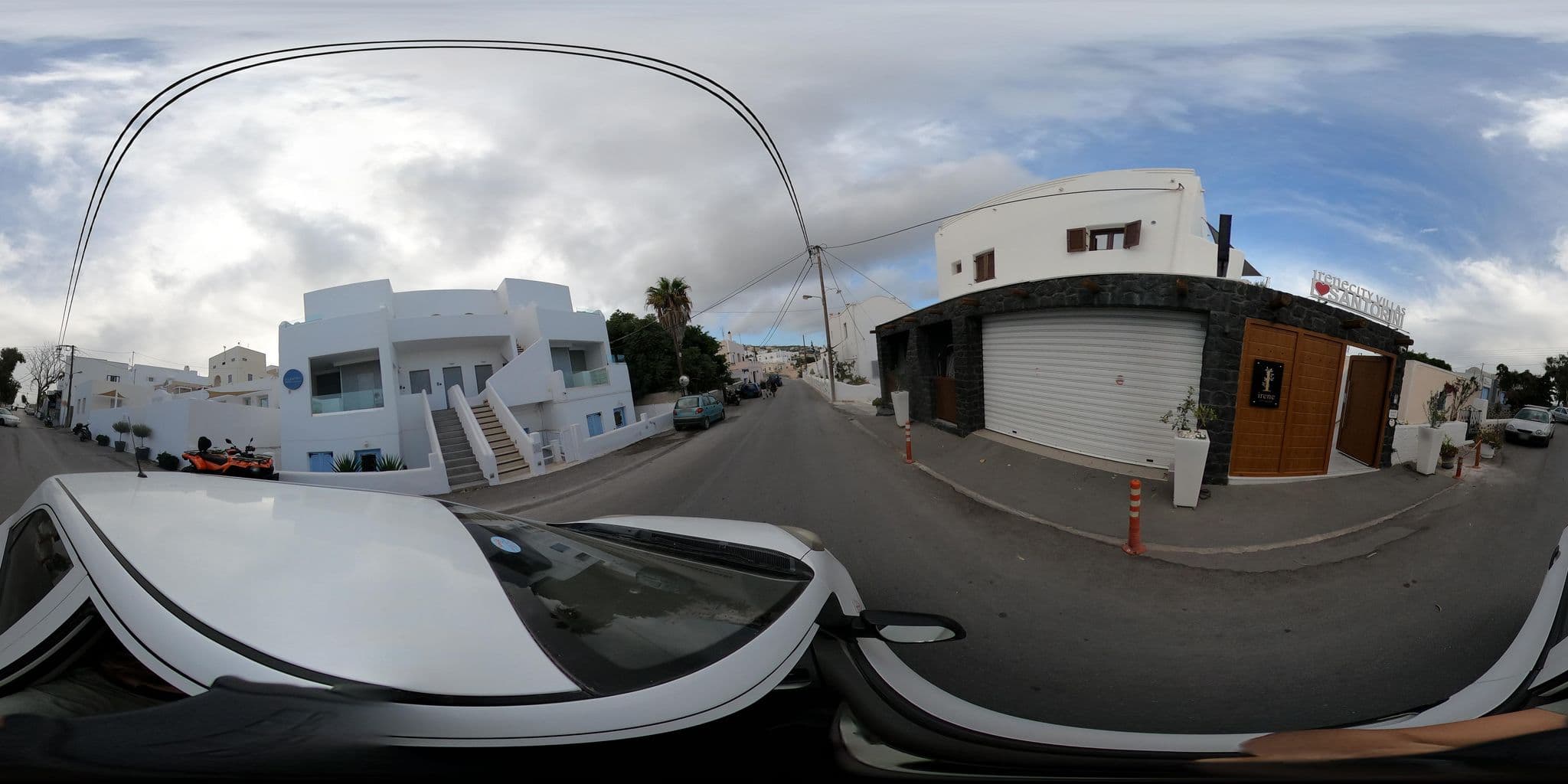 Street view near Irene City Villas, Firá — © efikour (CC BY-SA · Mapillary)