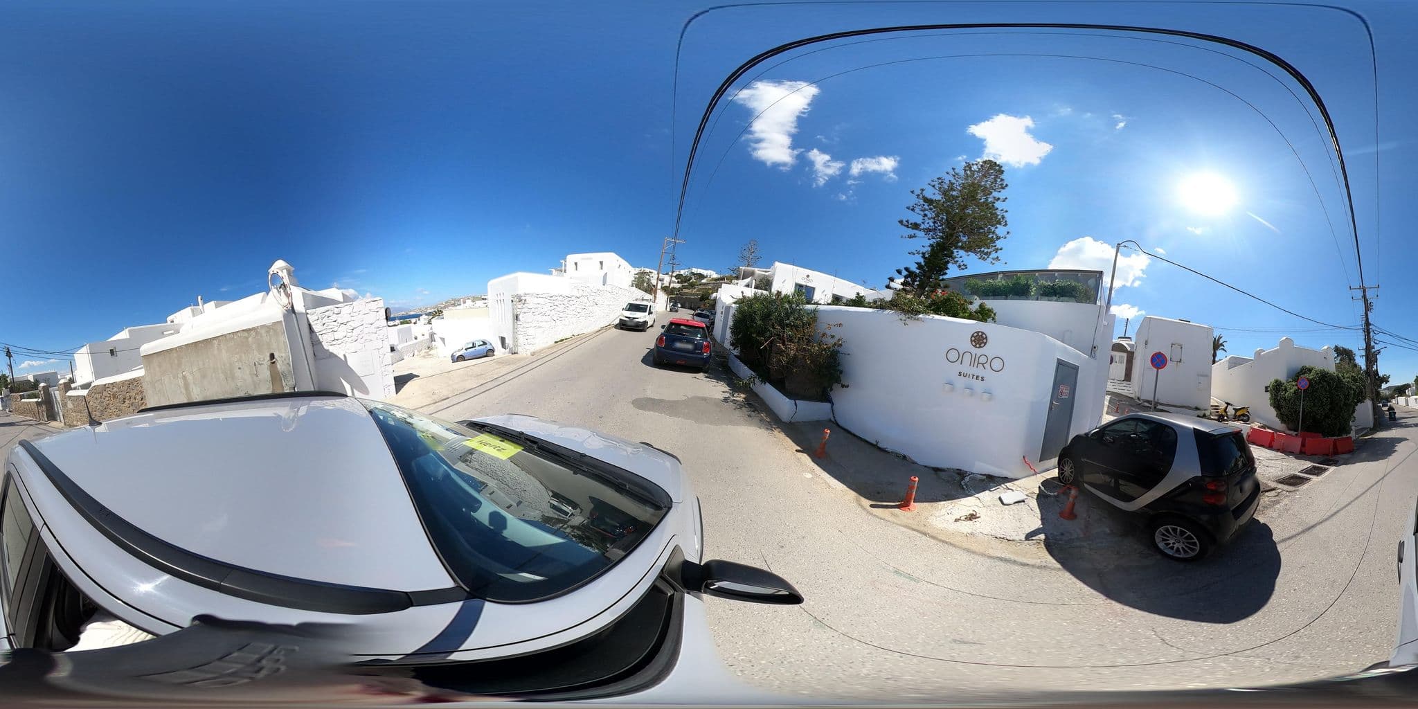 Street view near Oniro Suites, Mykonos — © efikour (CC BY-SA · Mapillary)