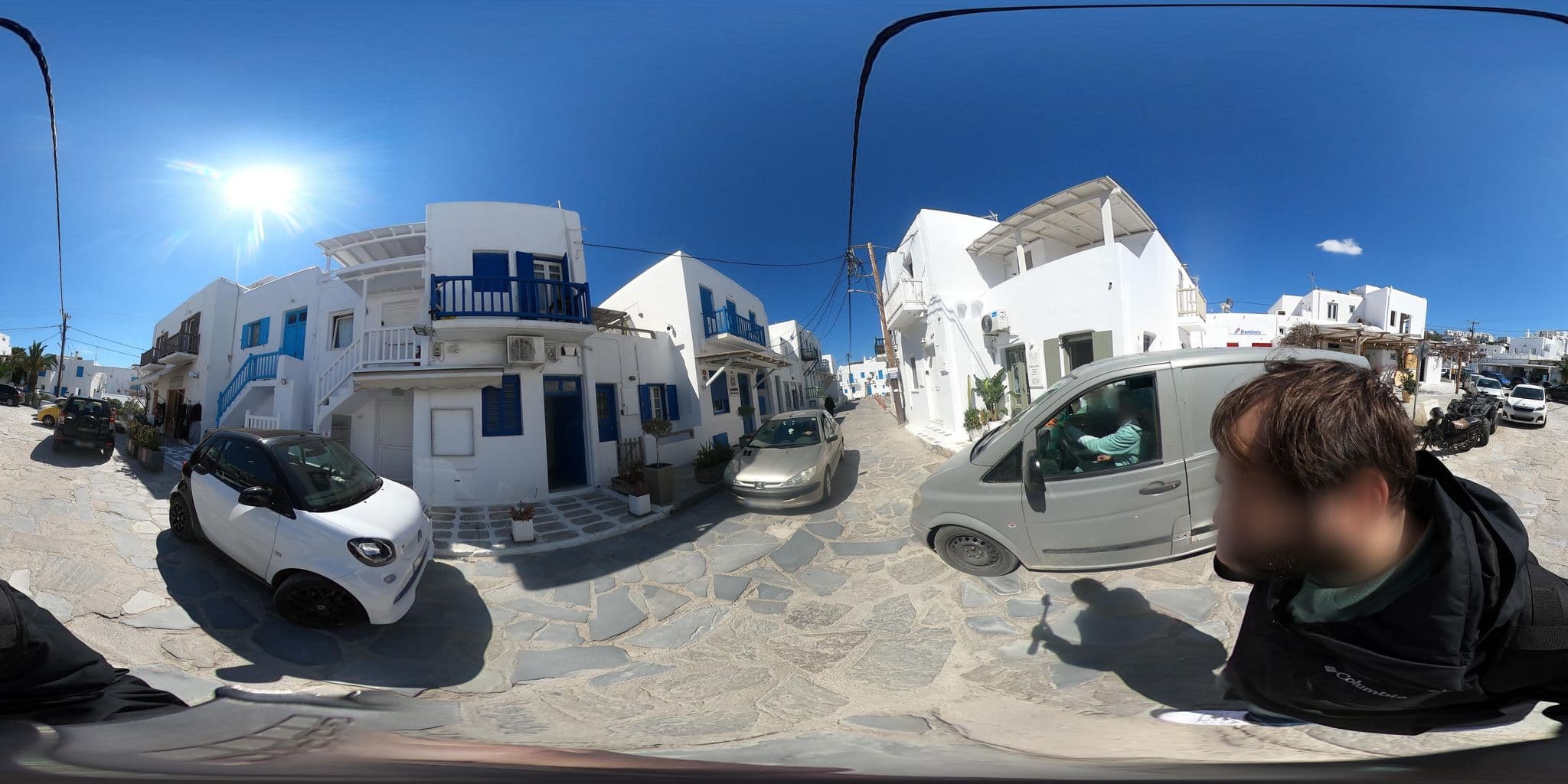 Street view near Liana Rooms, Mykonos — © efikour (CC BY-SA · Mapillary)