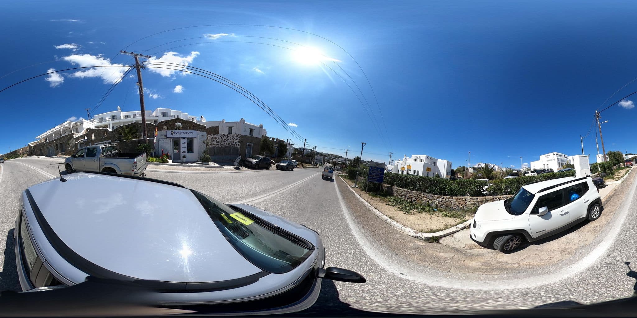 Street view near Chillout studios, Mykonos — © efikour (CC BY-SA · Mapillary)