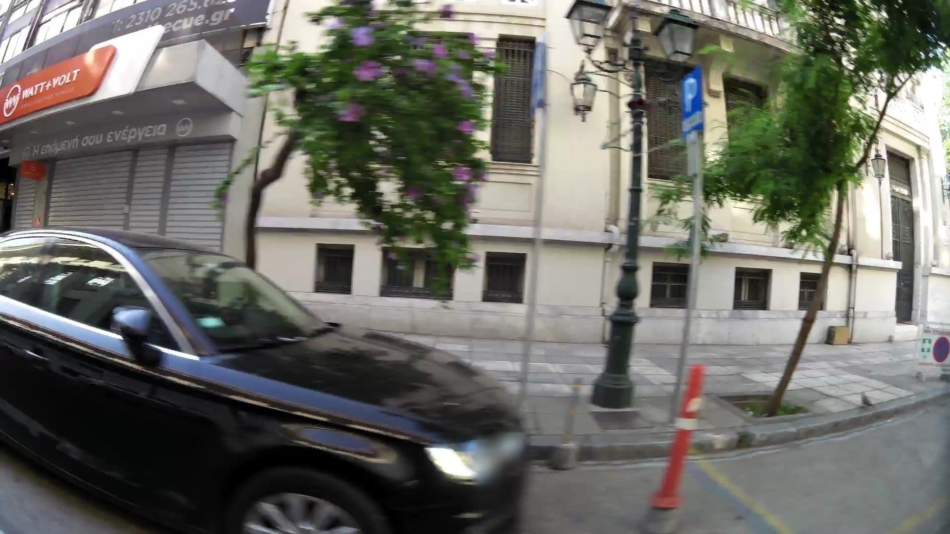 Street view near Monogram Hotel, Thessaloníki — © kaartcam (CC BY-SA · Mapillary)