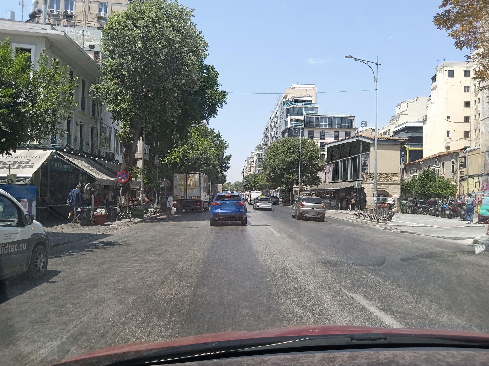 Street view near Hermes Studio, Thessaloníki — © nglf (CC BY-SA · Mapillary)