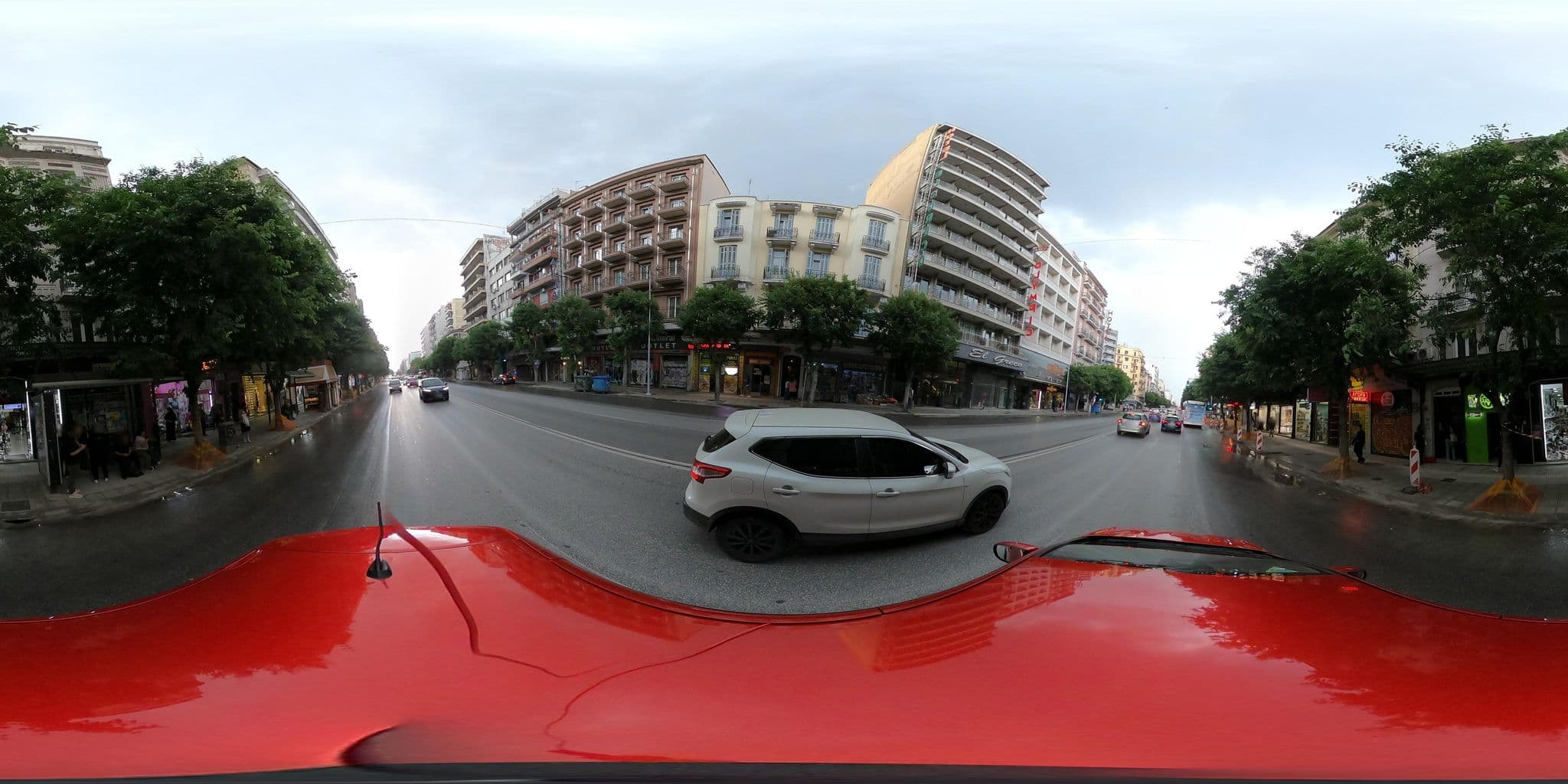 Street view near Hotel Atlantis Thessaloniki, Thessaloníki — © nglf (CC BY-SA · Mapillary)
