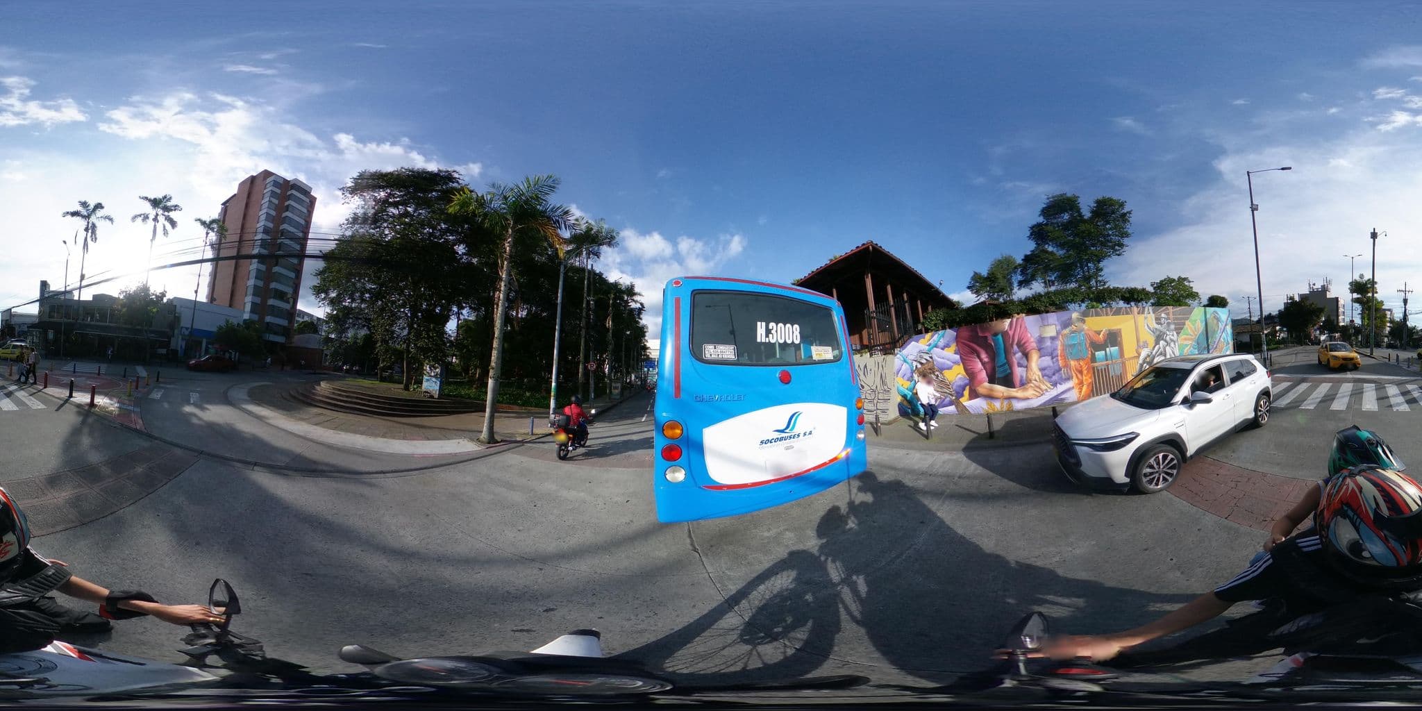 Street view near The pit stop hostel, Manizales — © masora (CC BY-SA · Mapillary)