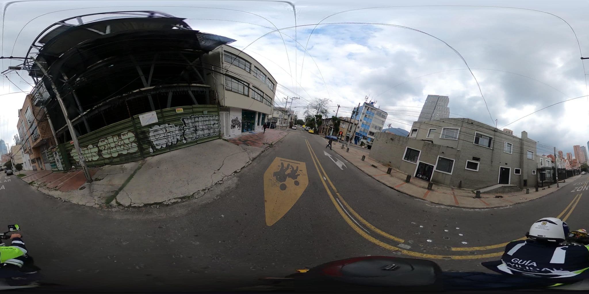 Street view near Hotel Teusacá, Bogotá — © jramonSDM (CC BY-SA · Mapillary)