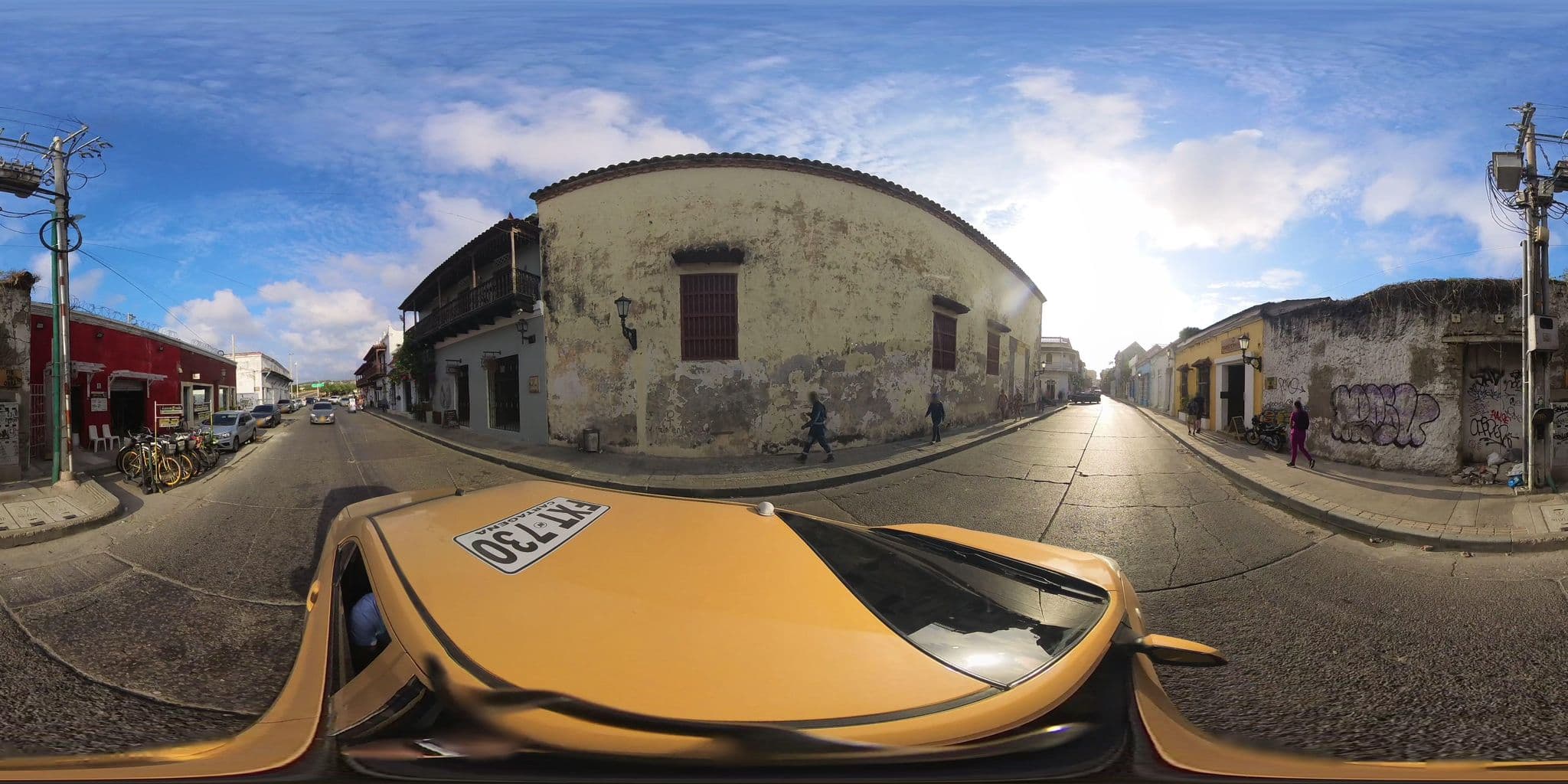 Street view near Hostal Casa Baluarte, Cartagena