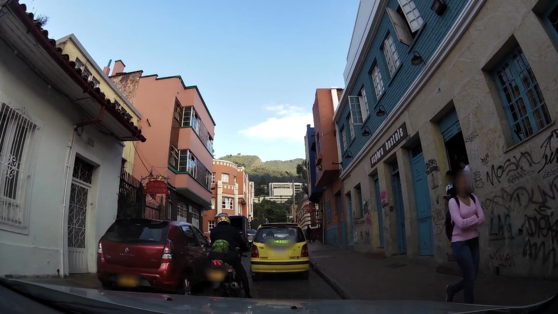 Street view near Explora Hostel, Bogotá