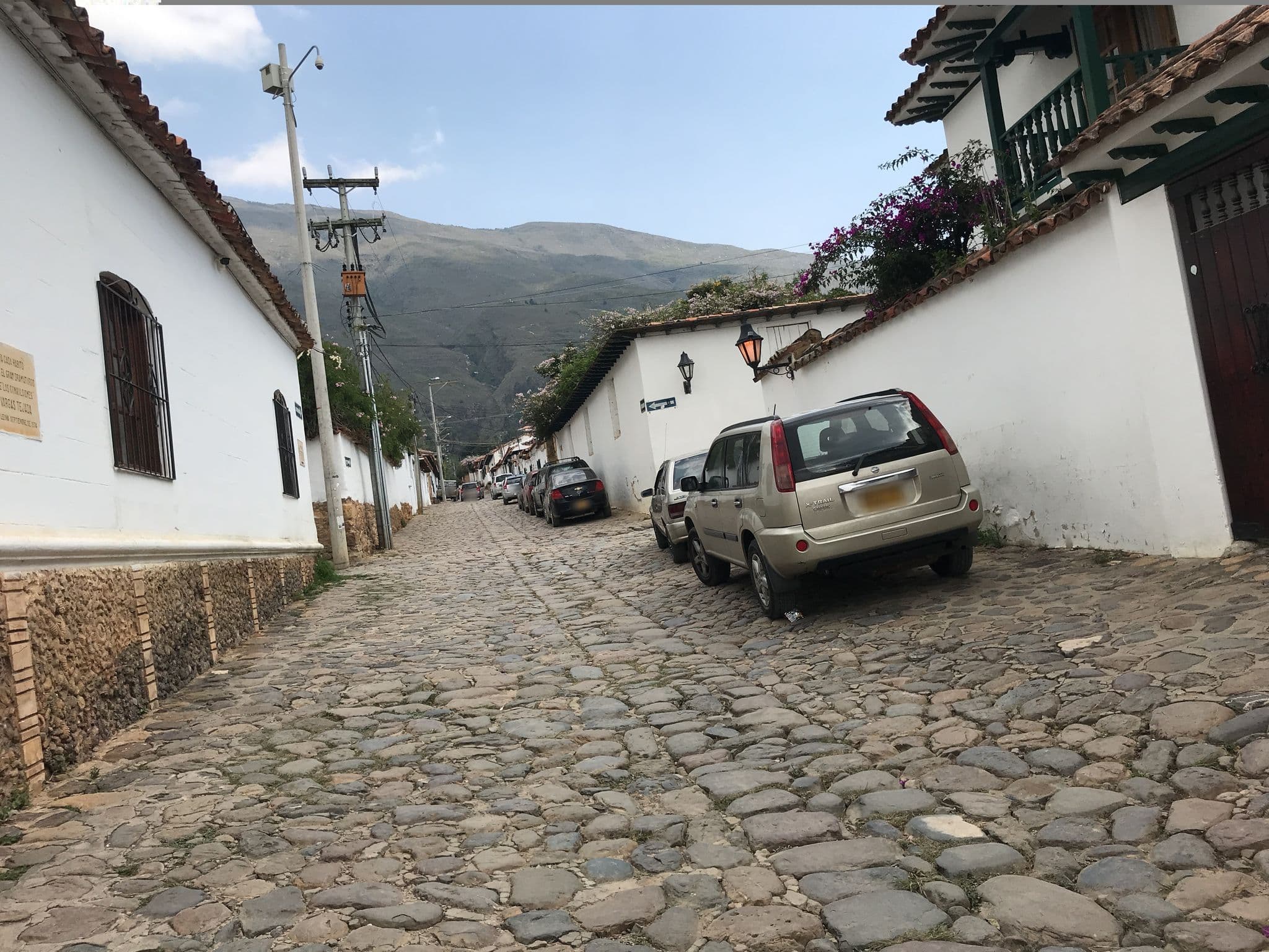 Street view near Portal de la Villa, Villa de Leyva — © ejegg (CC BY-SA · Mapillary)