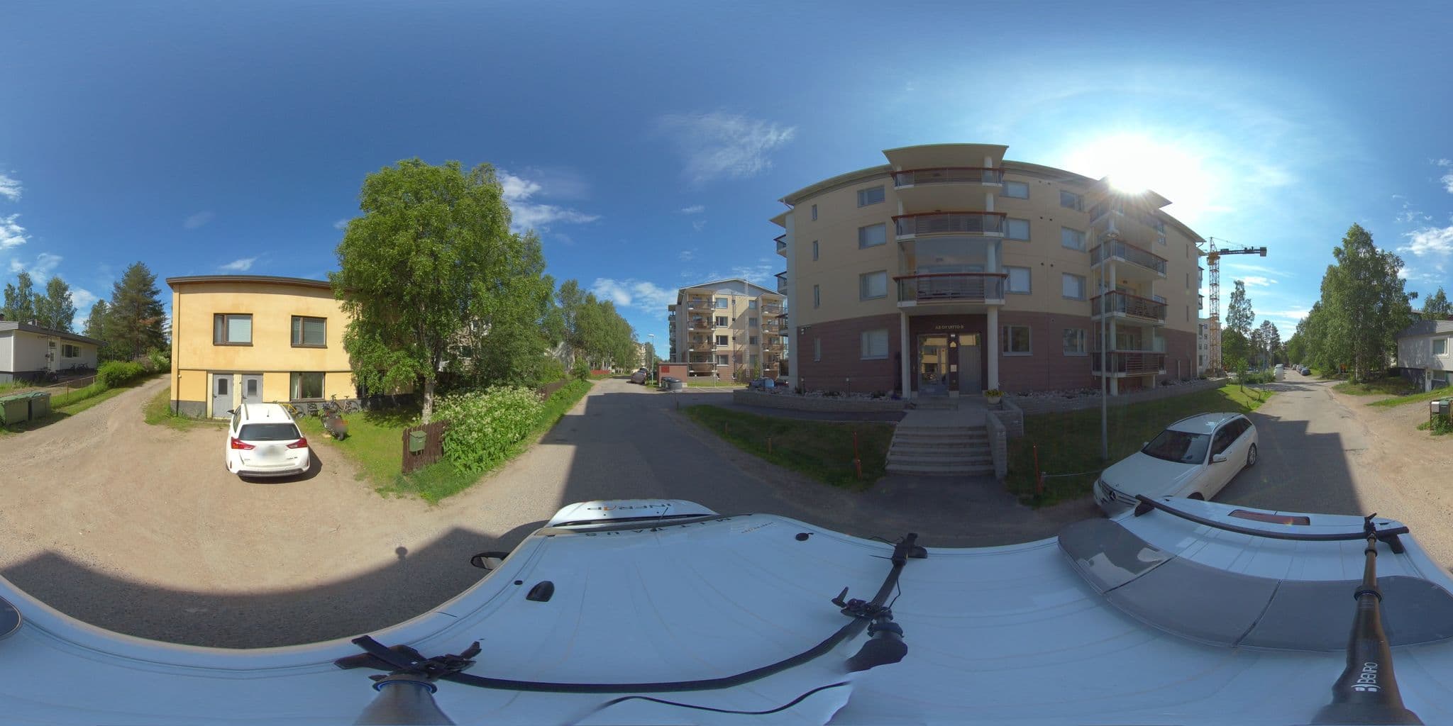 Street view near Suha’s AirBnB, Rovaniemi — © HTJoy (CC BY-SA · Mapillary)