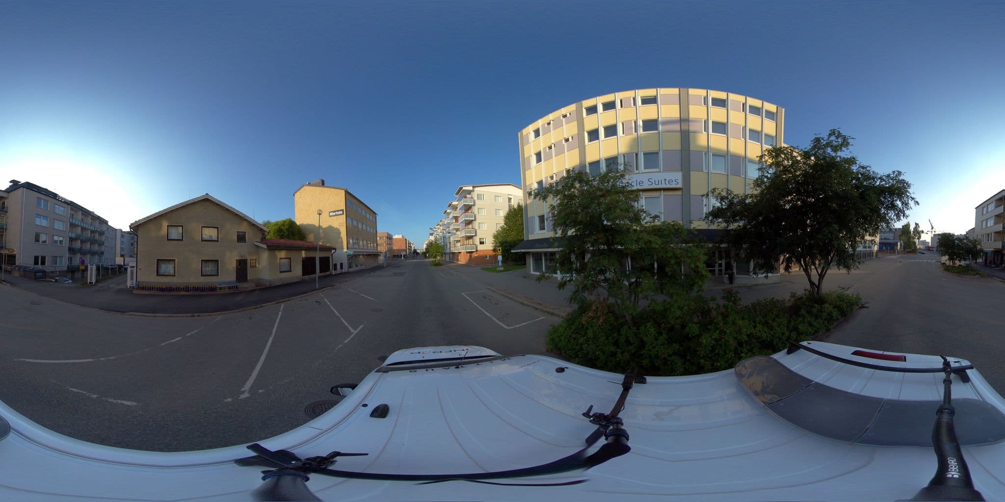 Street view near Golden Circle Suites, Rovaniemi — © HTJoy (CC BY-SA · Mapillary)