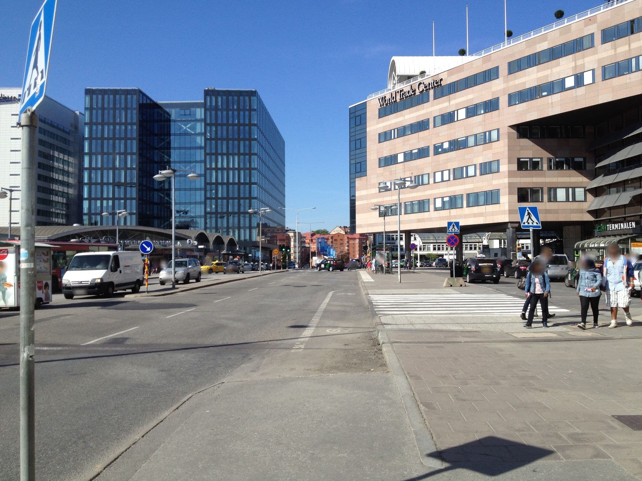 Street view near City Office in WTC, Stockholm — © yubin (CC BY-SA · Mapillary)