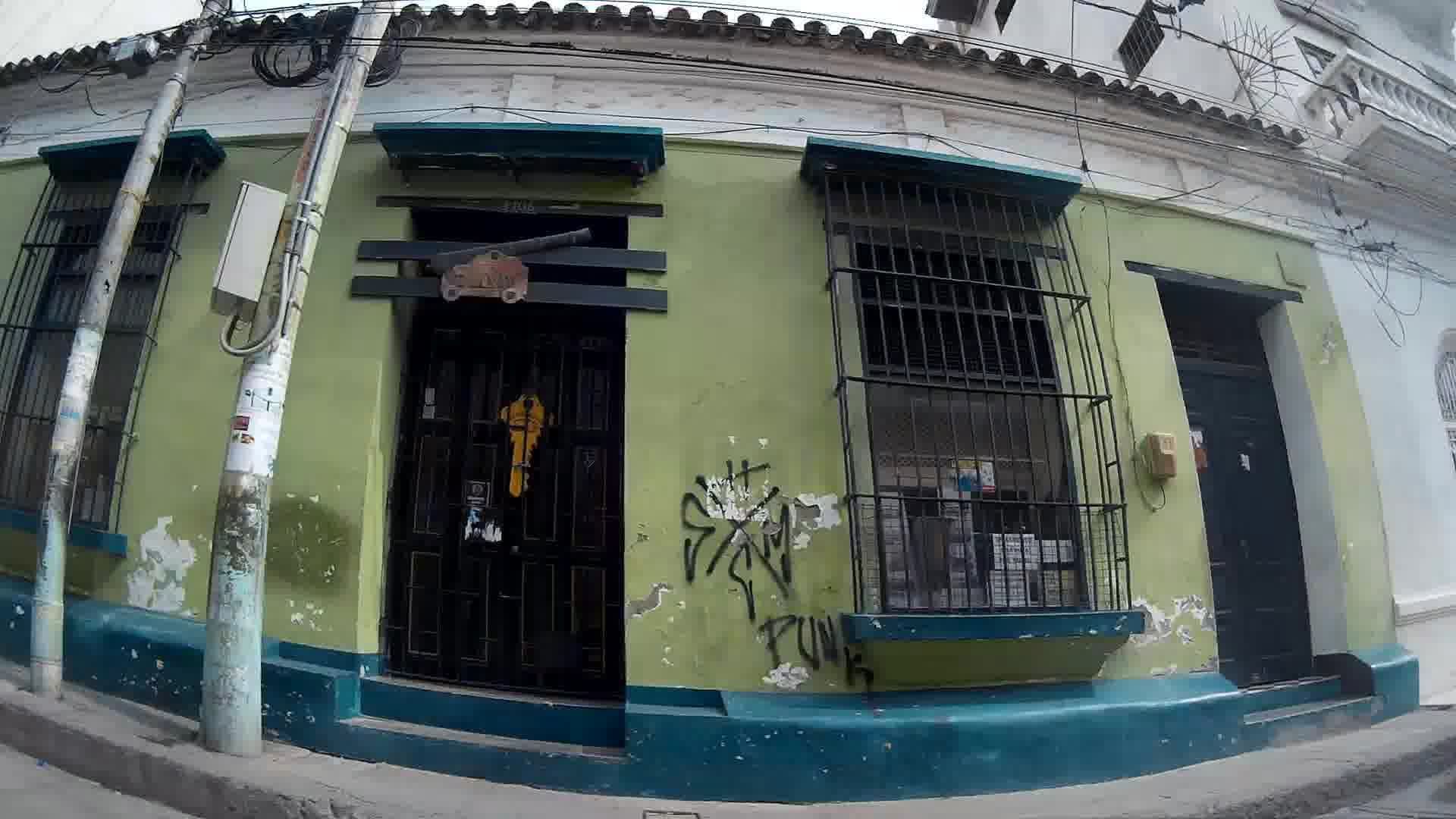 Street view near Mr Baboon Hostel, Santa Marta