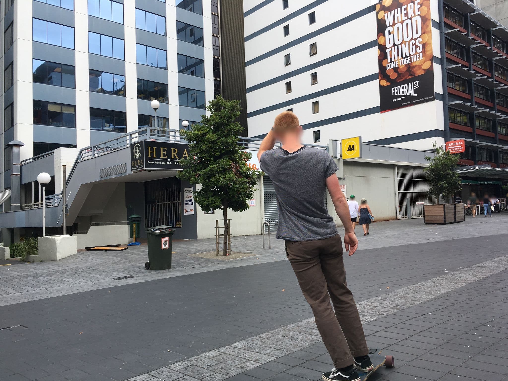 Street view near SKYCITY Hotel, Auckland — © svance92 (CC BY-SA · Mapillary)