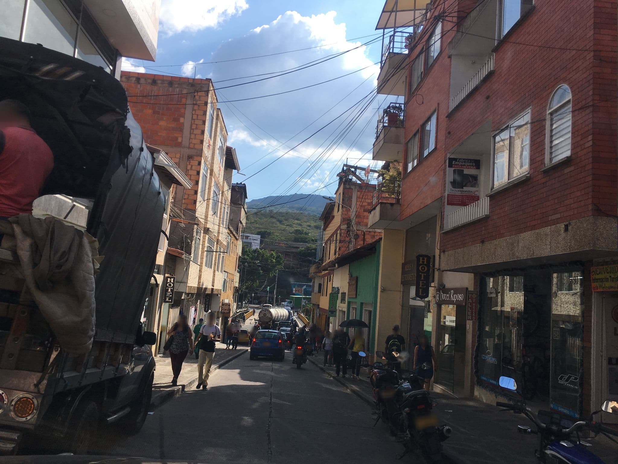Street view near Hotel Santa Cruz del Puente, San Gil — © nicovargas (CC BY-SA · Mapillary)