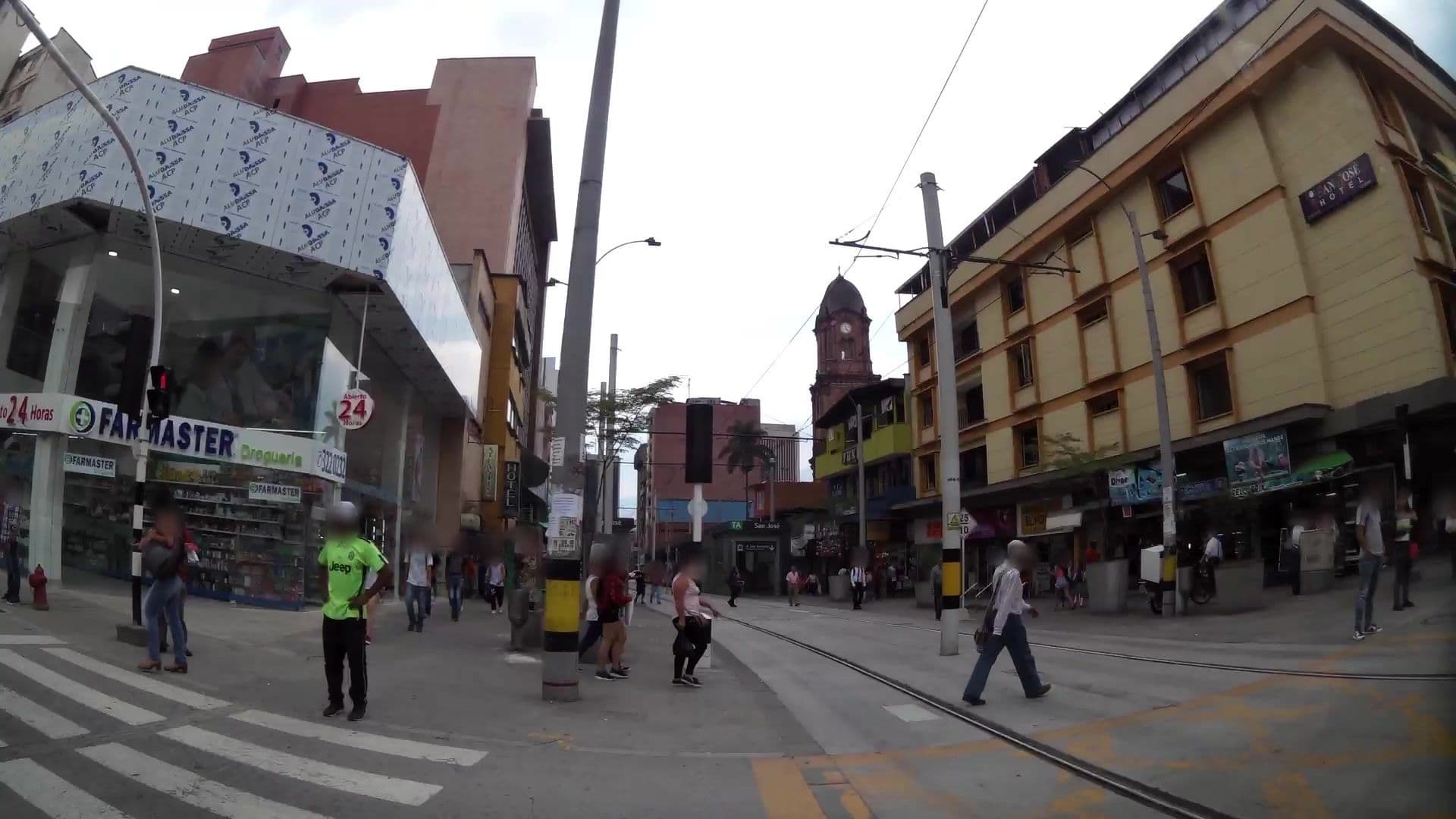 Street view near Hotel Paris, Medellín