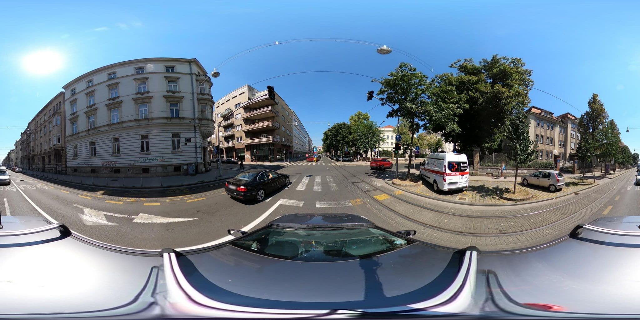 Street view near Old Town Zagreb by Buzzbackpackers Group, Centar — © tomislavzen12 (CC BY-SA · Mapillary)