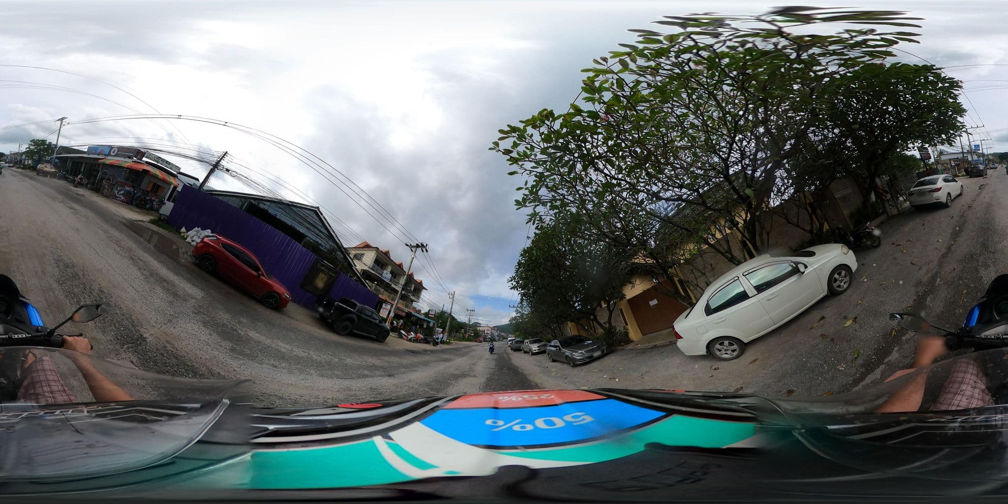 Street view near Full Moon Villa @Bangrak Beach, Ko Samui — © emseesee (CC BY-SA · Mapillary)