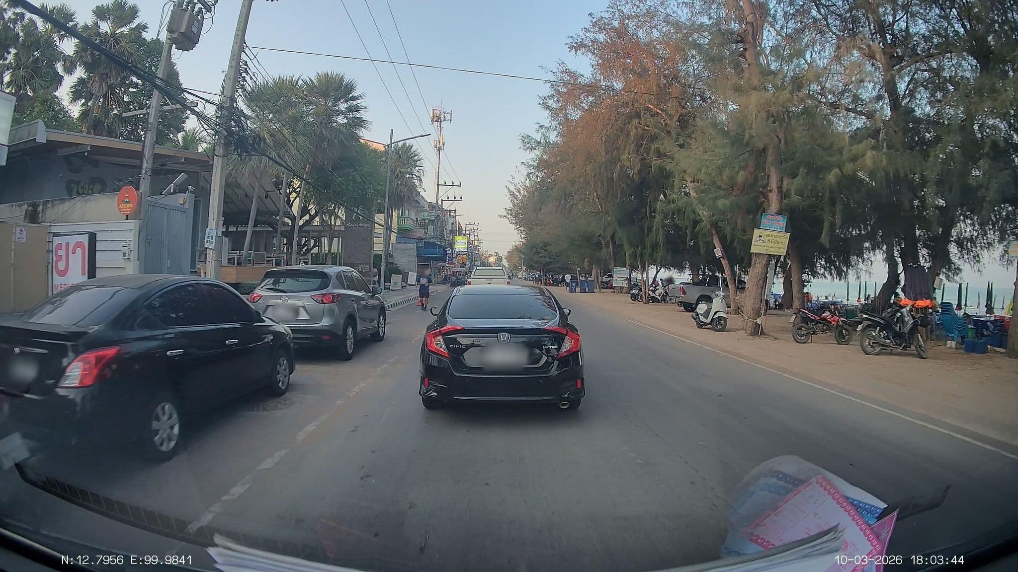 Street view near Bann Pantai Resort Cha-Am, Cha-am — © ThailandCambodia (CC BY-SA · Mapillary)