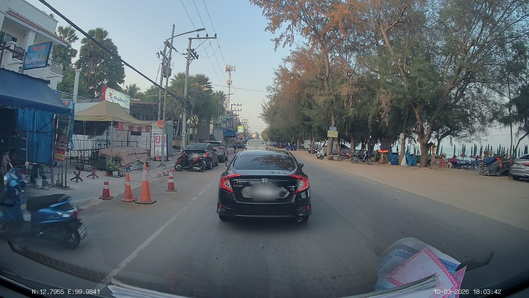 Street view near ศาลาไทย เกสต์เฮ้าท์, Cha-am — © ThailandCambodia (CC BY-SA · Mapillary)