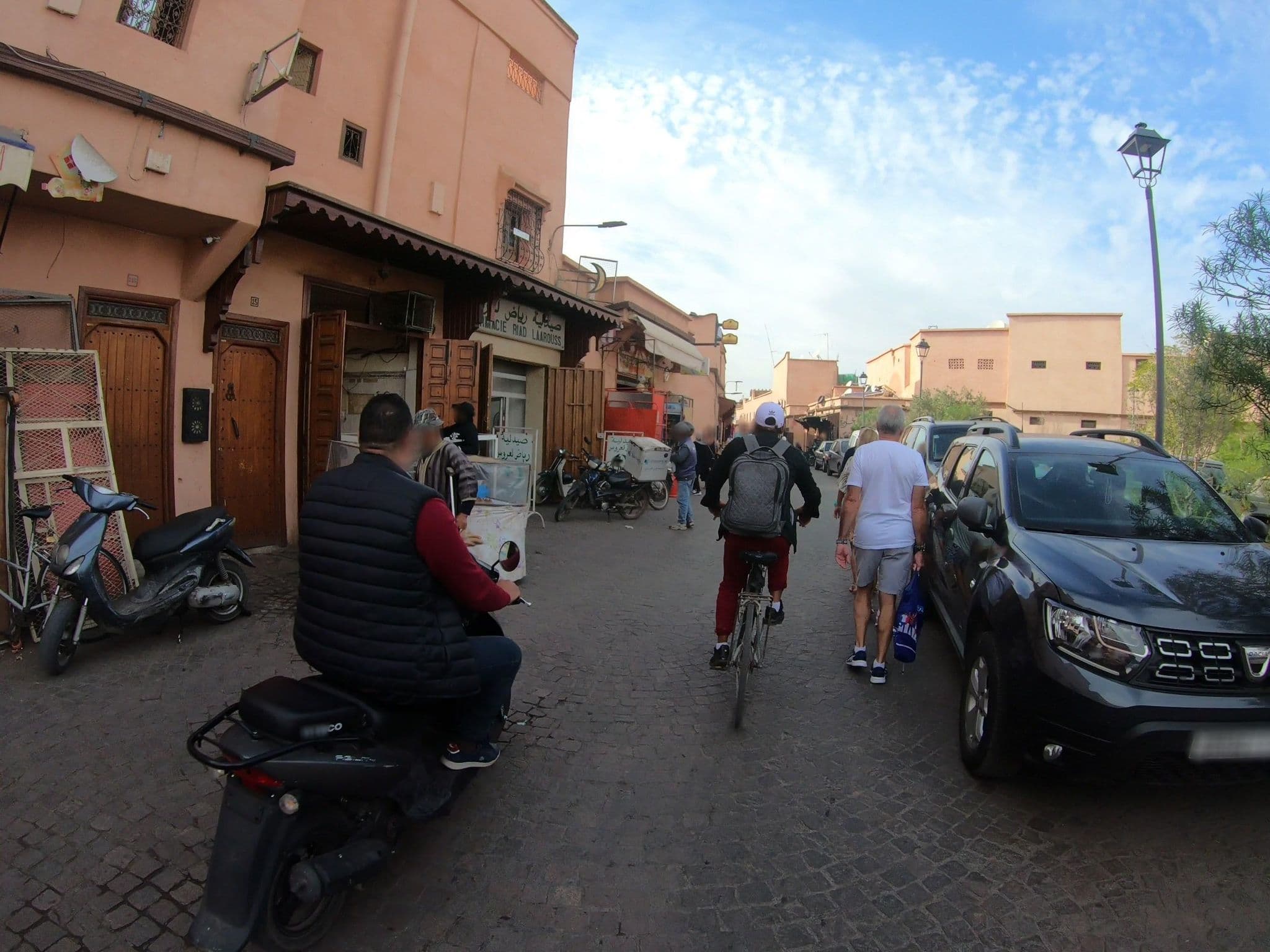 Street view near Riad Carole, Marrakesh — © algirdasc (CC BY-SA · Mapillary)