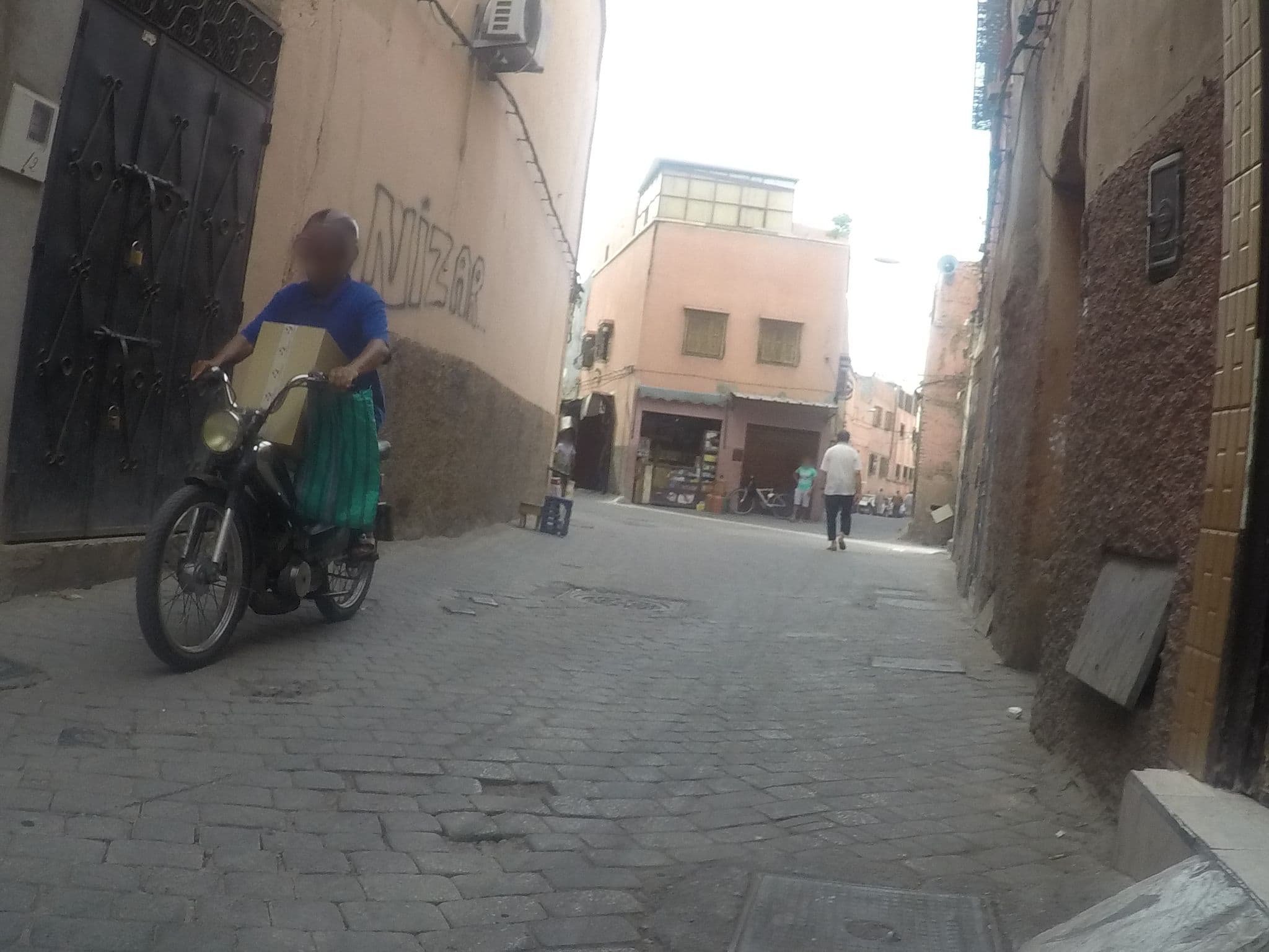 Street view near Riad Medina, Marrakesh — © chrisbeddow (CC BY-SA · Mapillary)