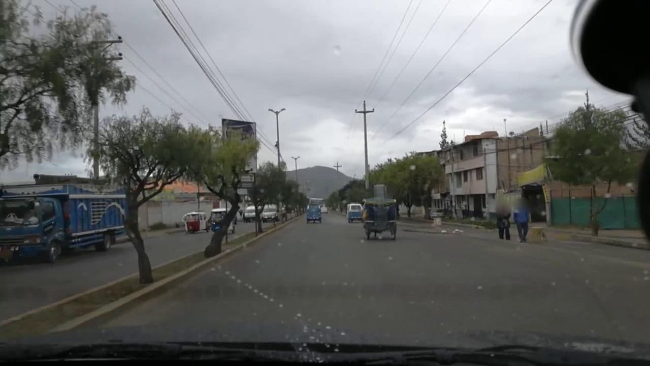 Street view near Hostal Huaylla, Cajamarca — © roadroid (CC BY-SA · Mapillary)