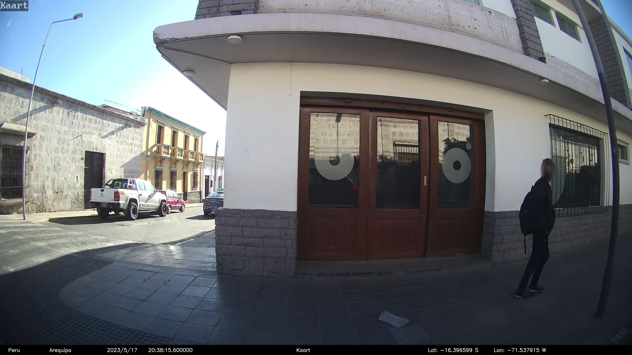 Street view near Hostal de Turistas, Arequipa — © kaart_2 (CC BY-SA · Mapillary)