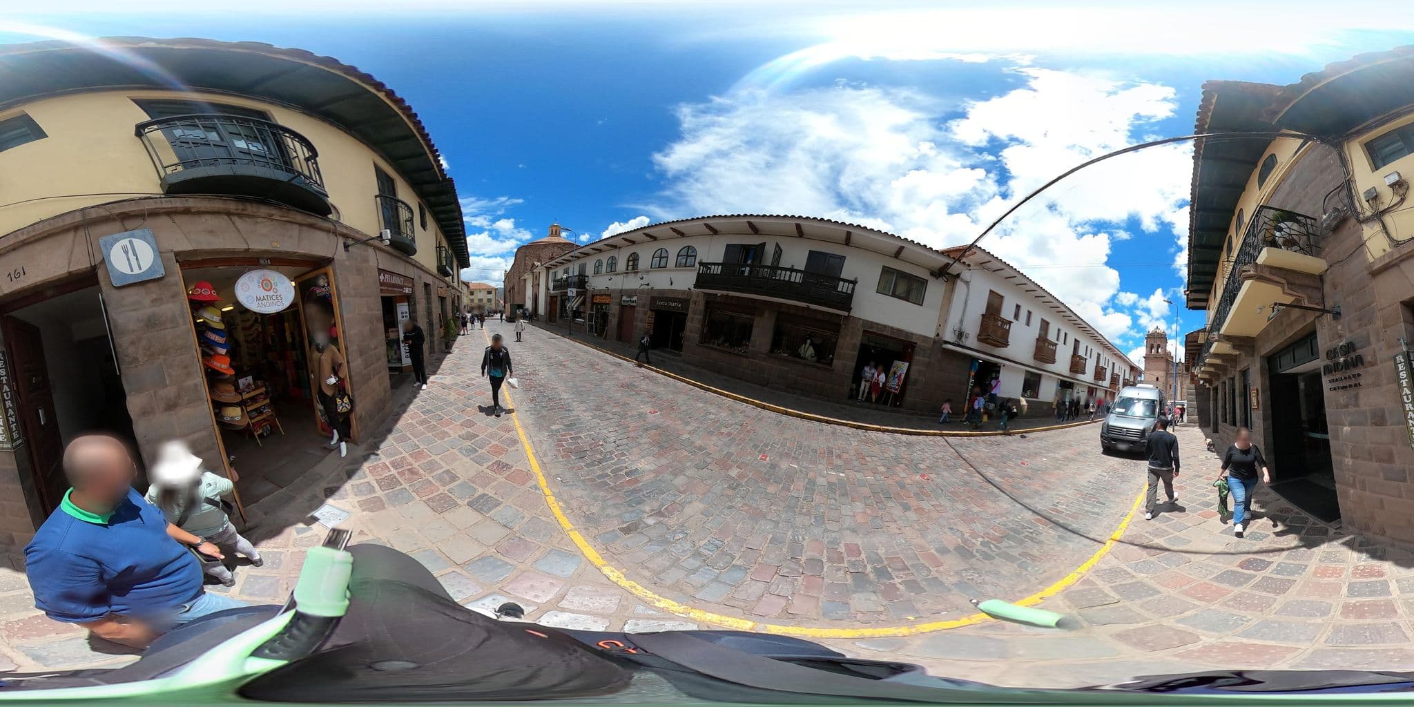 Street view near Hostal Santa Maria, Santiago — © jaderbavaresco (CC BY-SA · Mapillary)