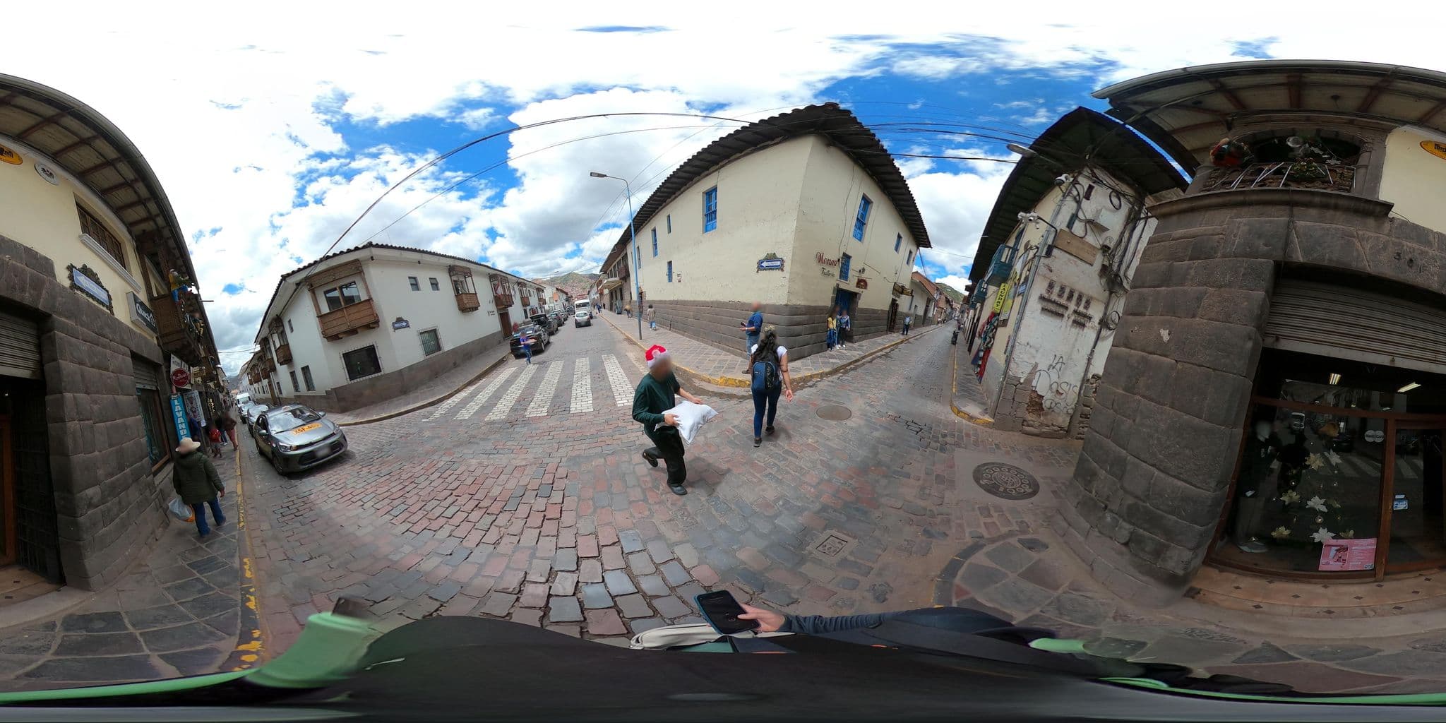 Street view near Hostal Kontiki Plaza, Wanchaq — © jaderbavaresco (CC BY-SA · Mapillary)