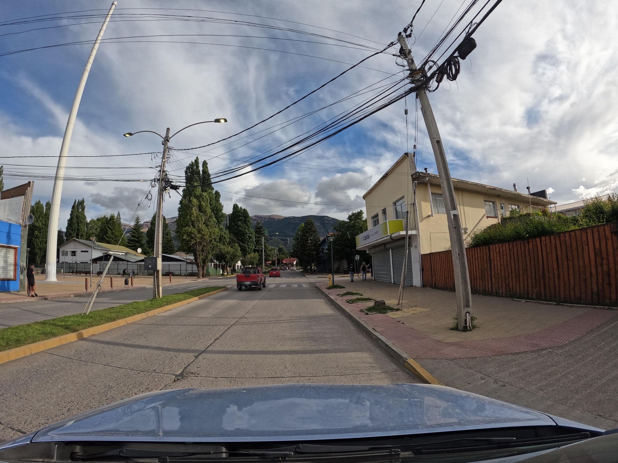 Street view near Hotel San Sebastian, Coyhaique — © Kaart_Local (CC BY-SA · Mapillary)