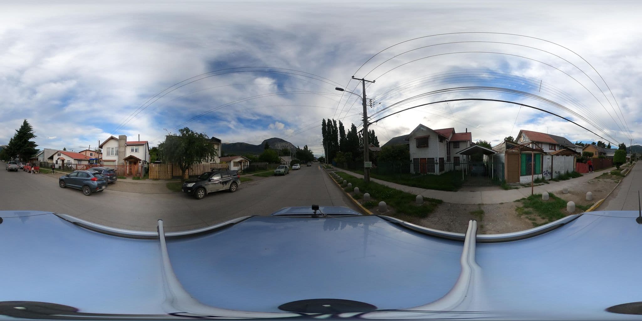 Street view near Hostal Rio Queulat, Coyhaique — © Kaart_Local (CC BY-SA · Mapillary)