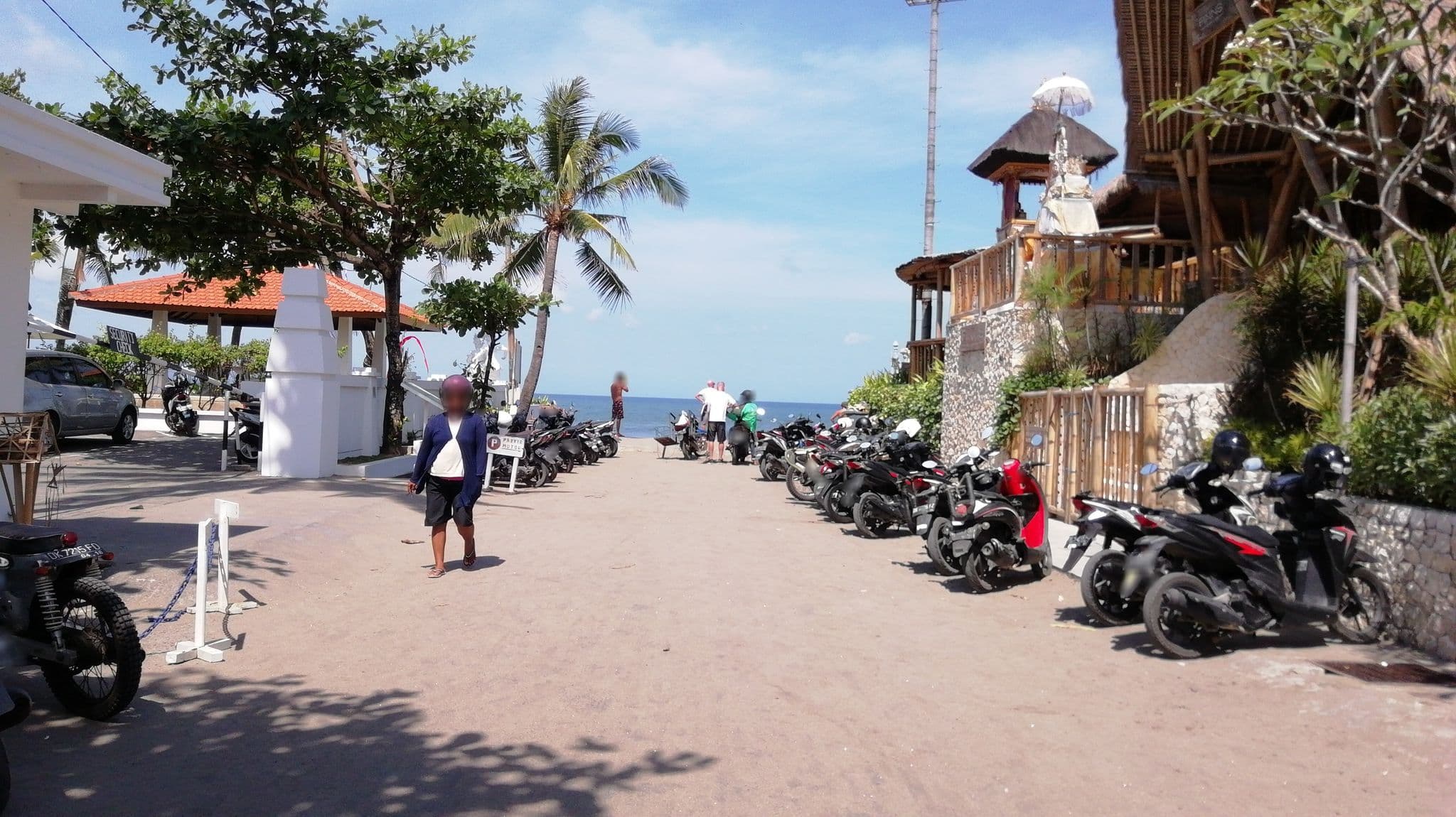 Street view near Legong Keraton Beach Hotel, Legian