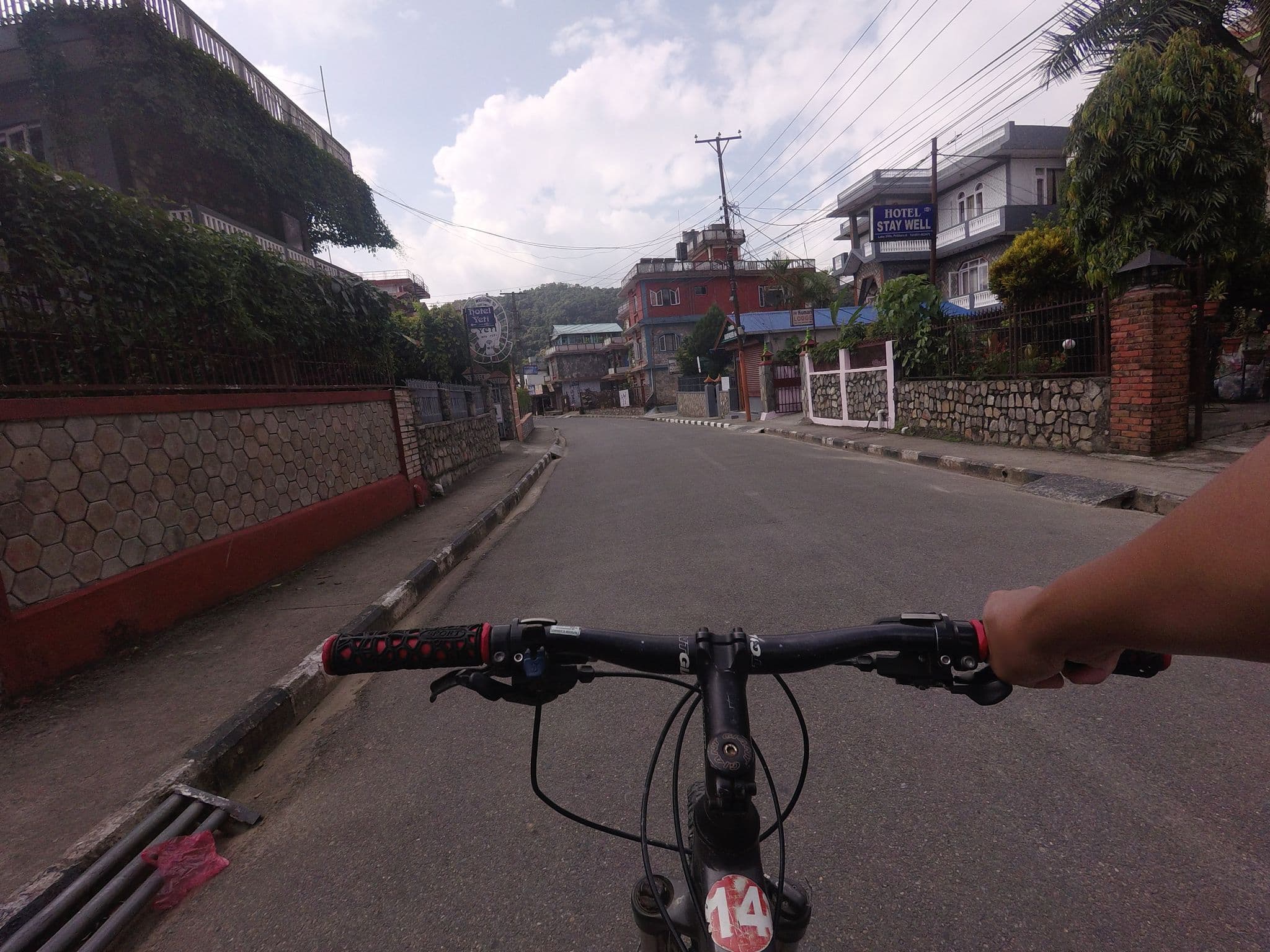 Street view near Tushita Hotel, Pokhara — © GOwin (CC BY-SA · Mapillary)